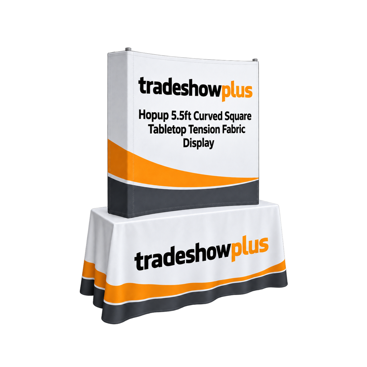 Hopup 5.5ft Curved Square Tabletop Tension Fabric Display