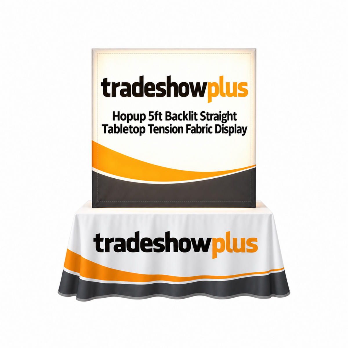 Hopup 5ft Backlit Straight Tabletop Tension Fabric Display