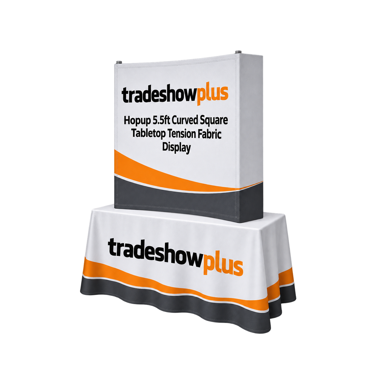 Hopup 5.5ft Curved Square Tabletop Tension Fabric Display
