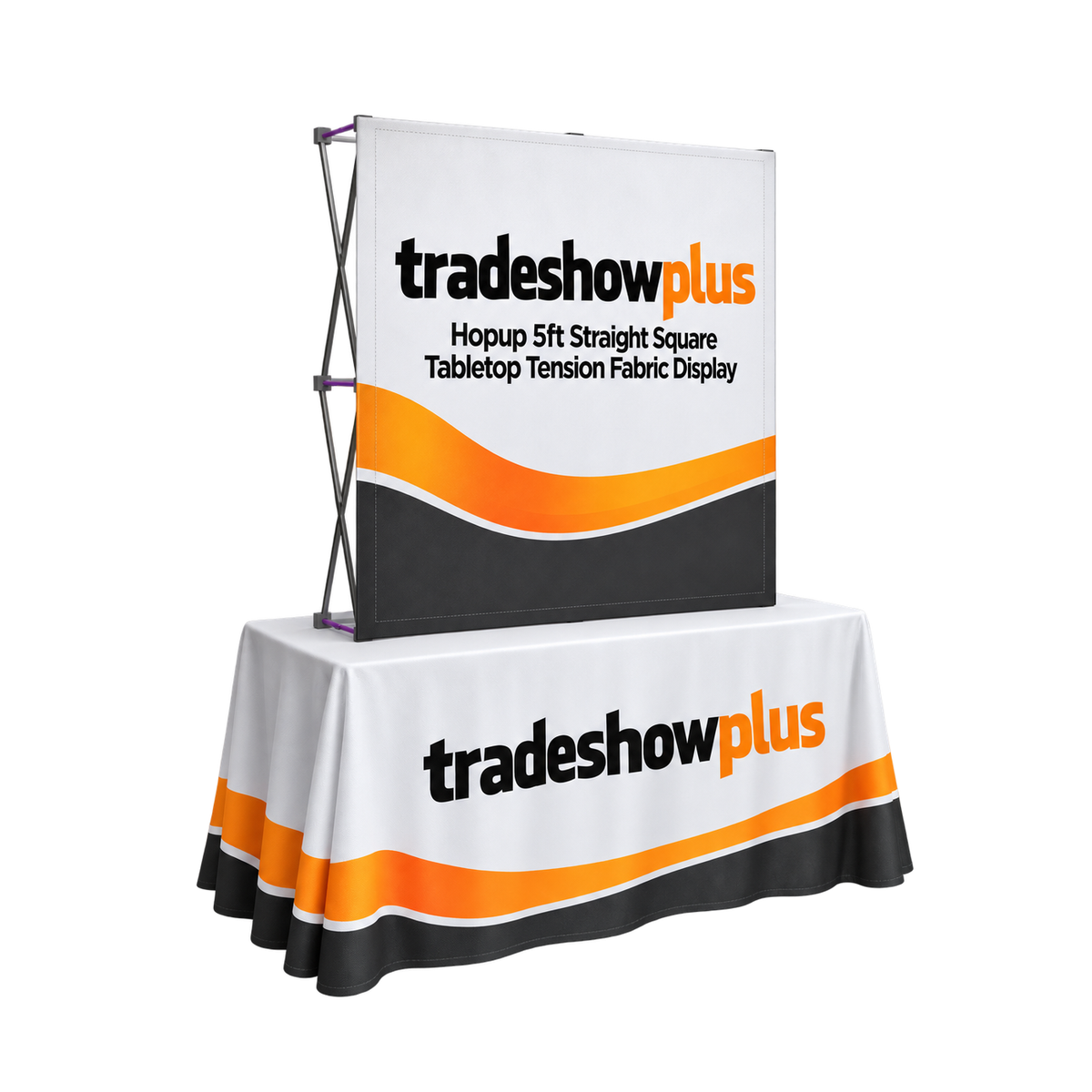 Hopup 5ft Straight Square Tabletop Tension Fabric Display