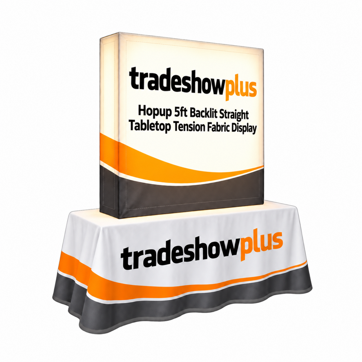 Hopup 5ft Backlit Straight Tabletop Tension Fabric Display