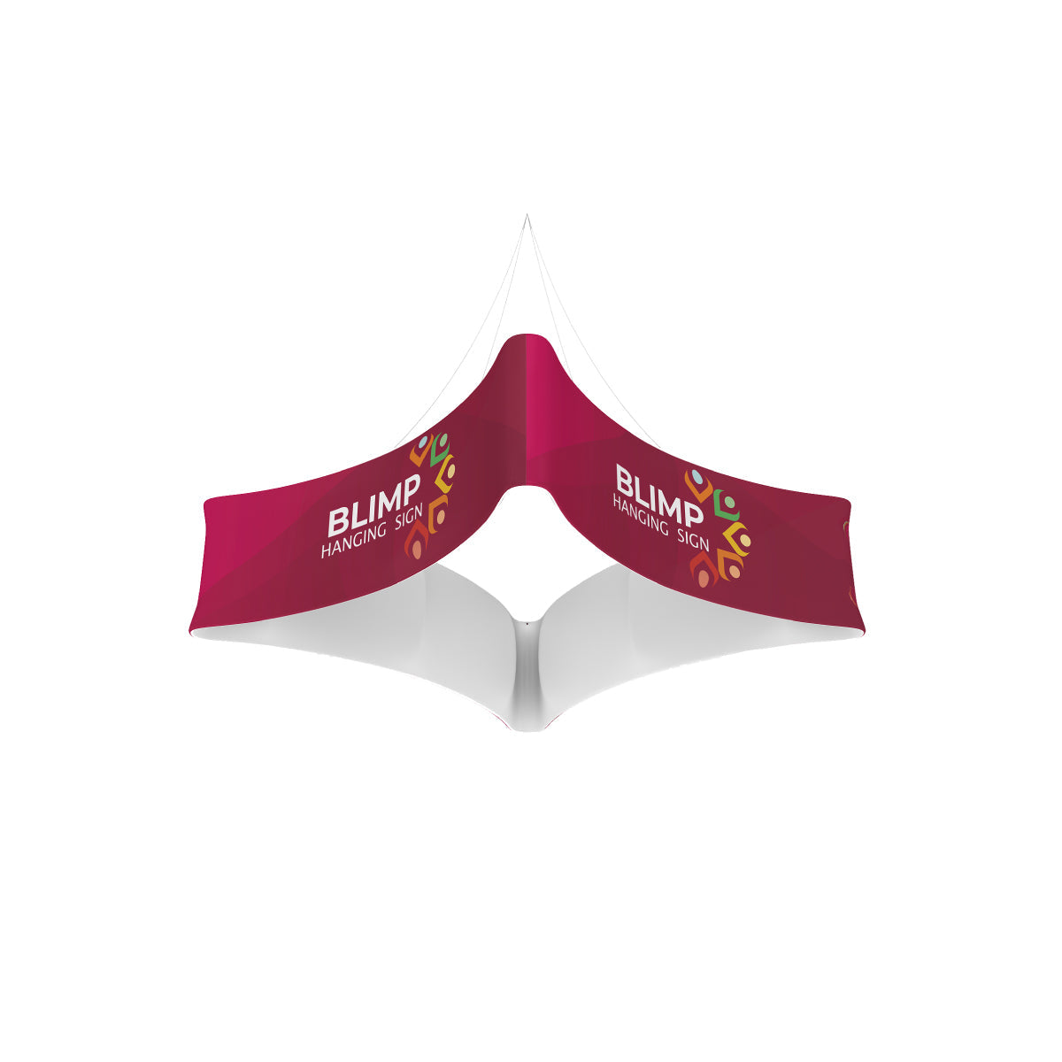 10ft Blackout Blimp Quad Curve Hanging Display