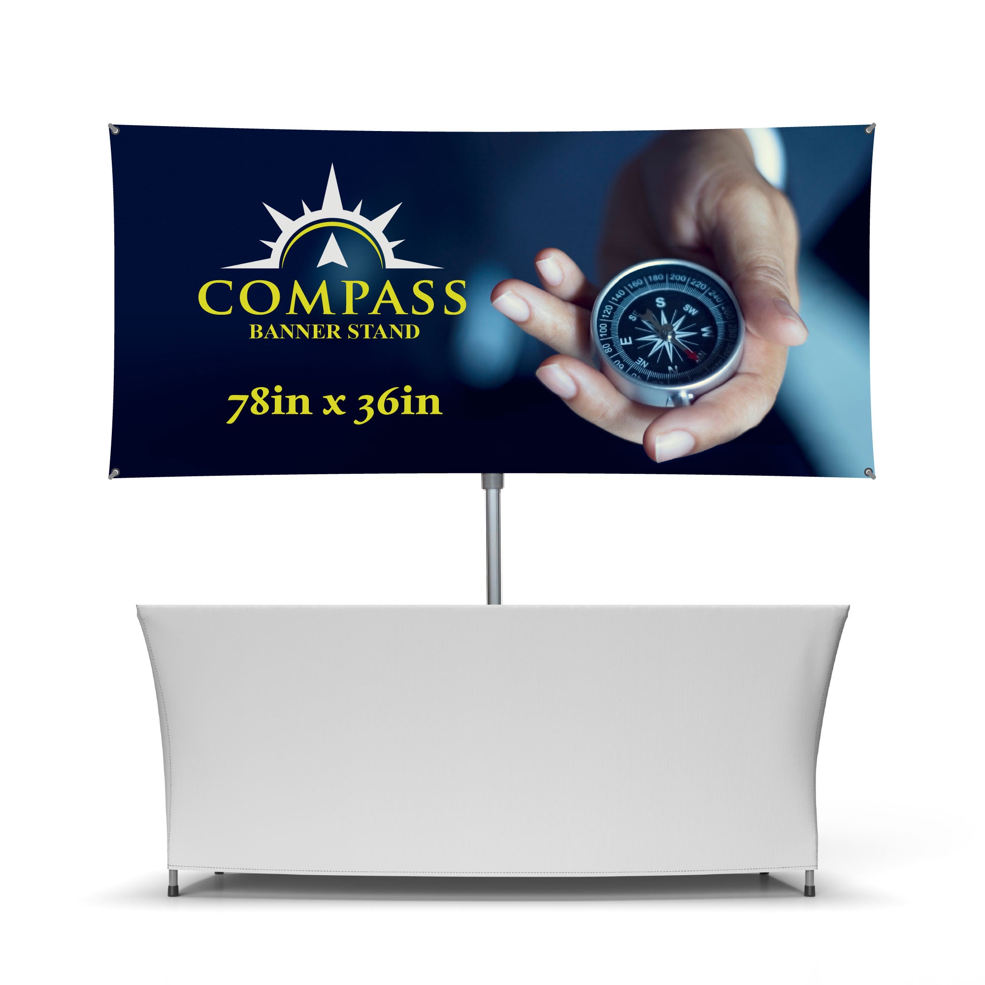 Compass 78in x 36in Banner Stand