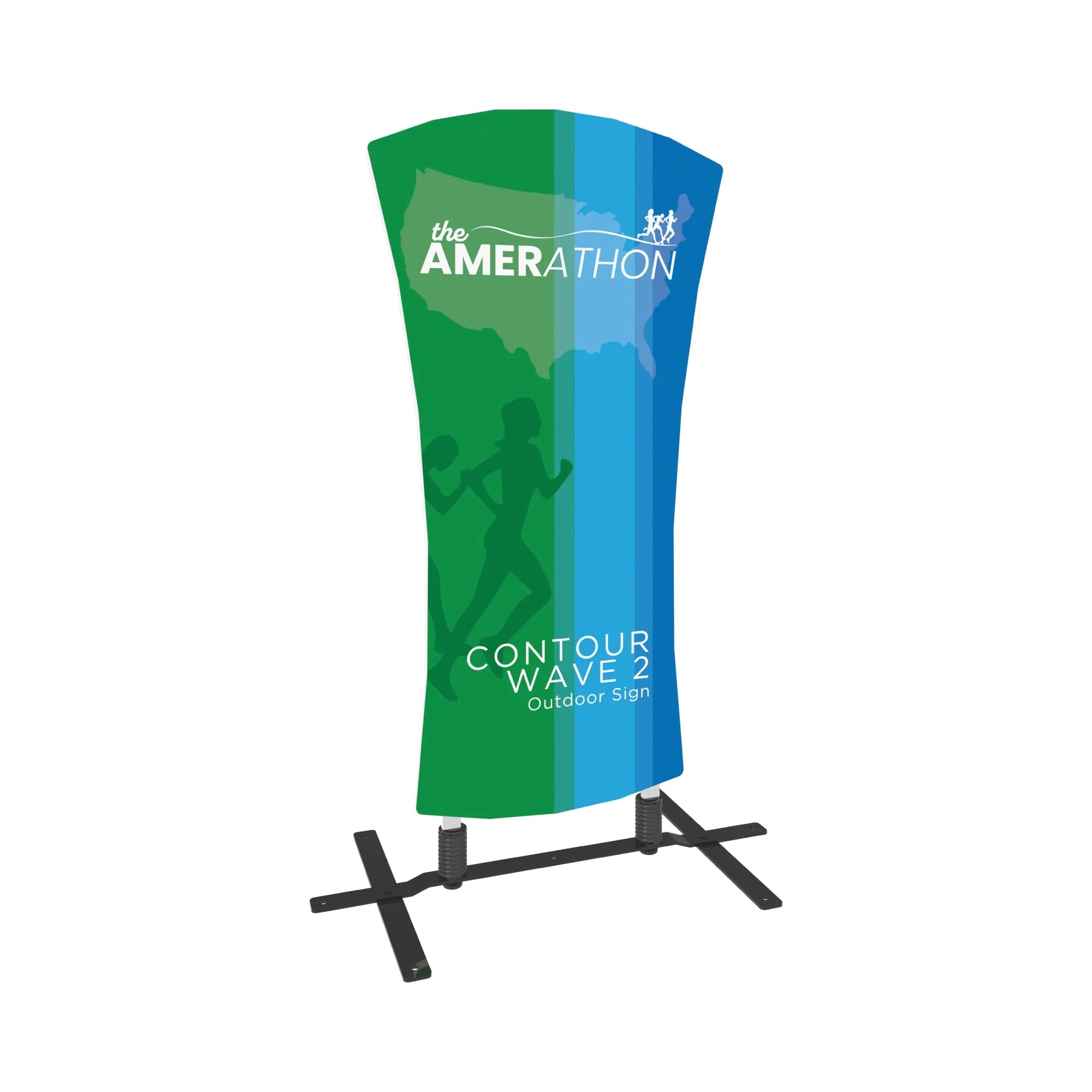 Contour Wave 2 Outdoor Sign - Plate Base