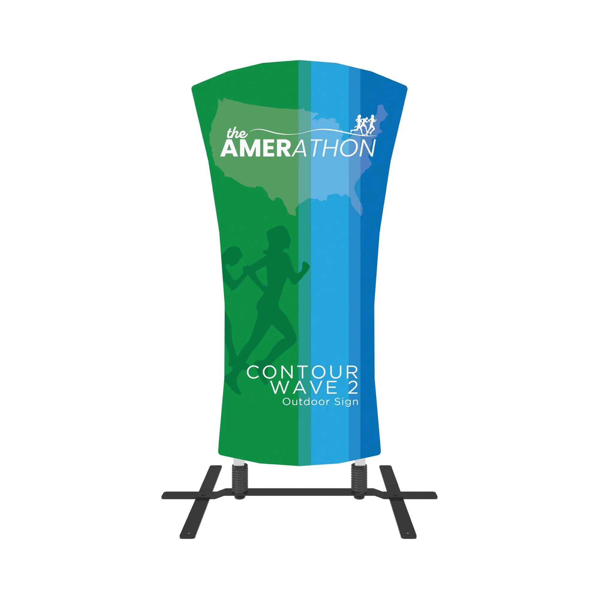 Contour Wave 2 Outdoor Sign - Plate Base