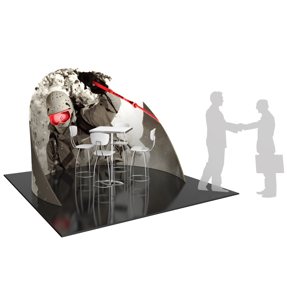 Formulate 10ft Chip Shaped Wall 02 Tension Fabric Structure