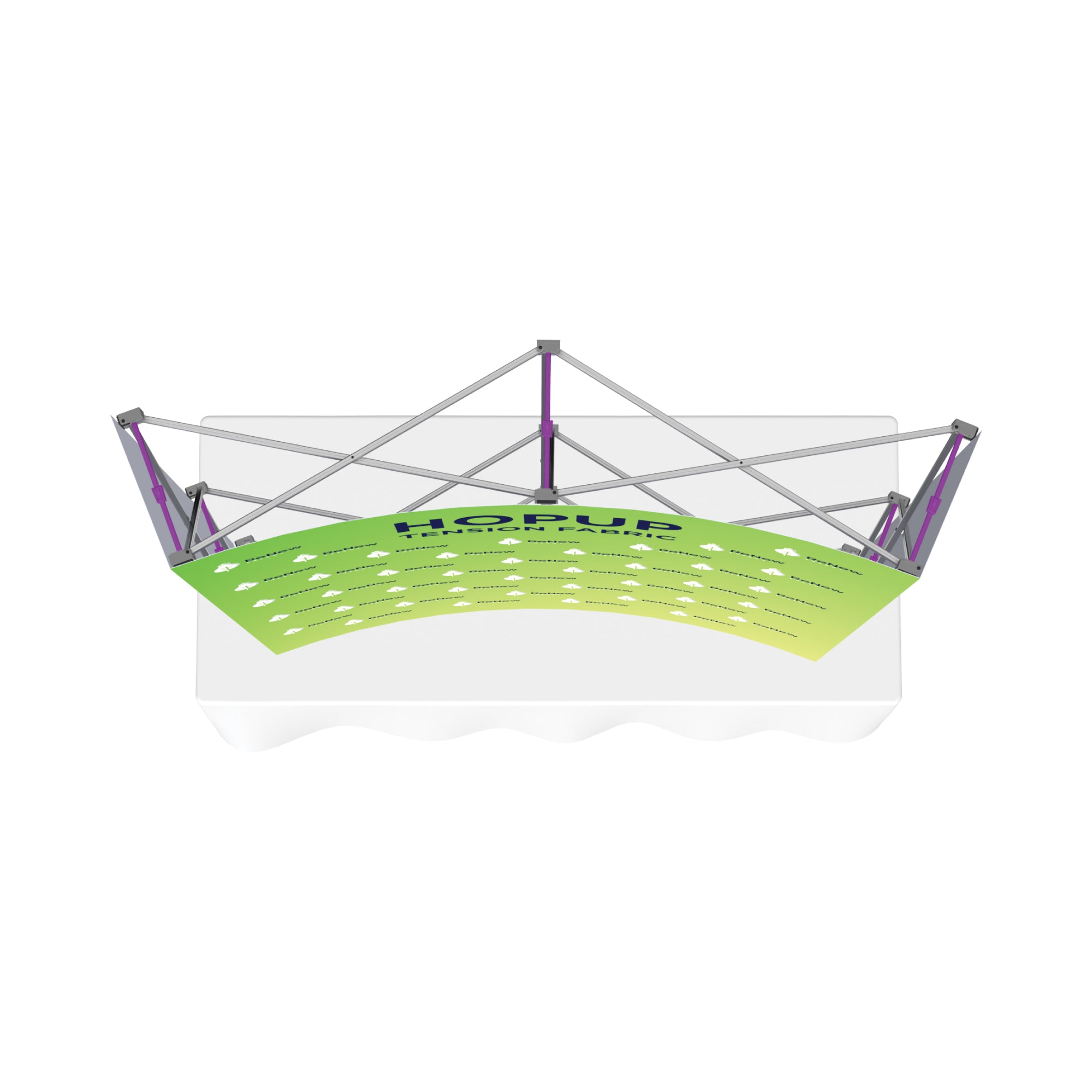 Hopup 5.5ft Curved Square Tabletop Tension Fabric Display