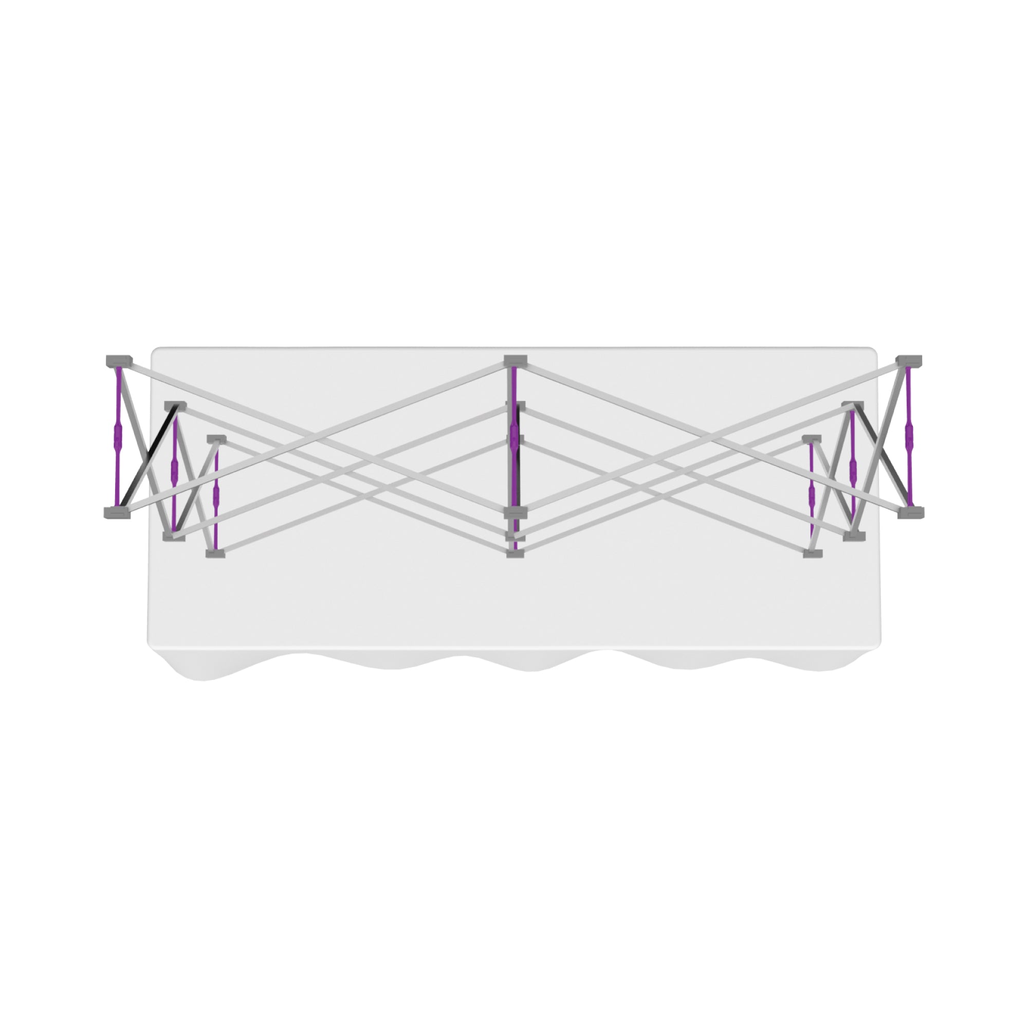 Hopup 5ft Straight Square Tabletop Tension Fabric Display