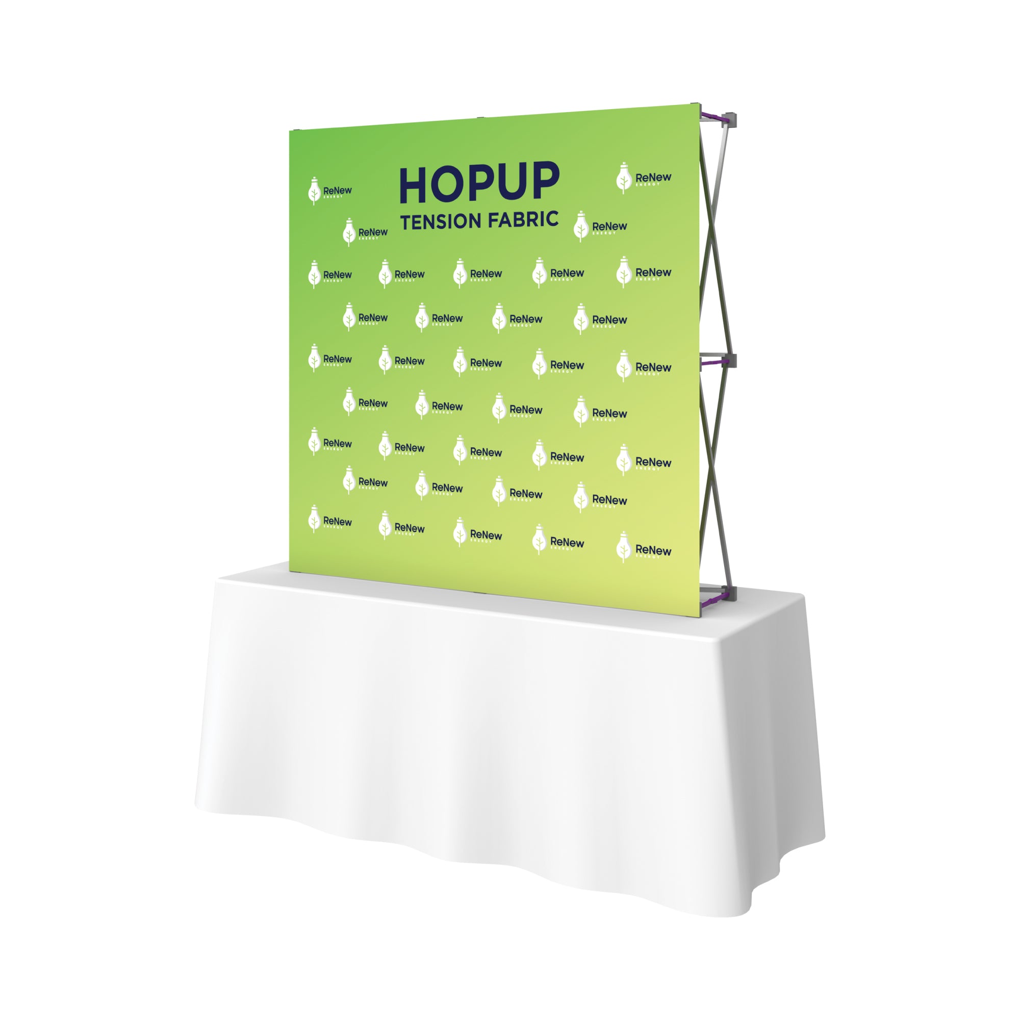 Hopup 5ft Straight Square Tabletop Tension Fabric Display