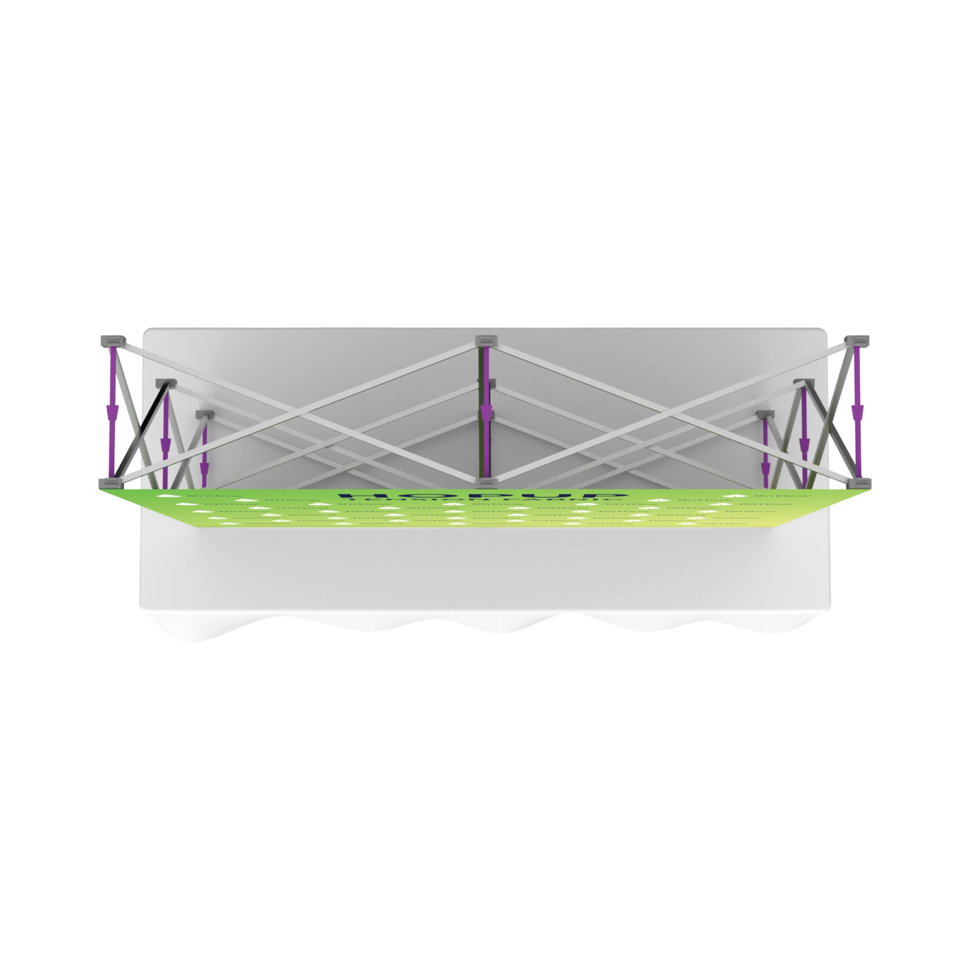 Hopup 5ft Straight Square Tabletop Tension Fabric Display