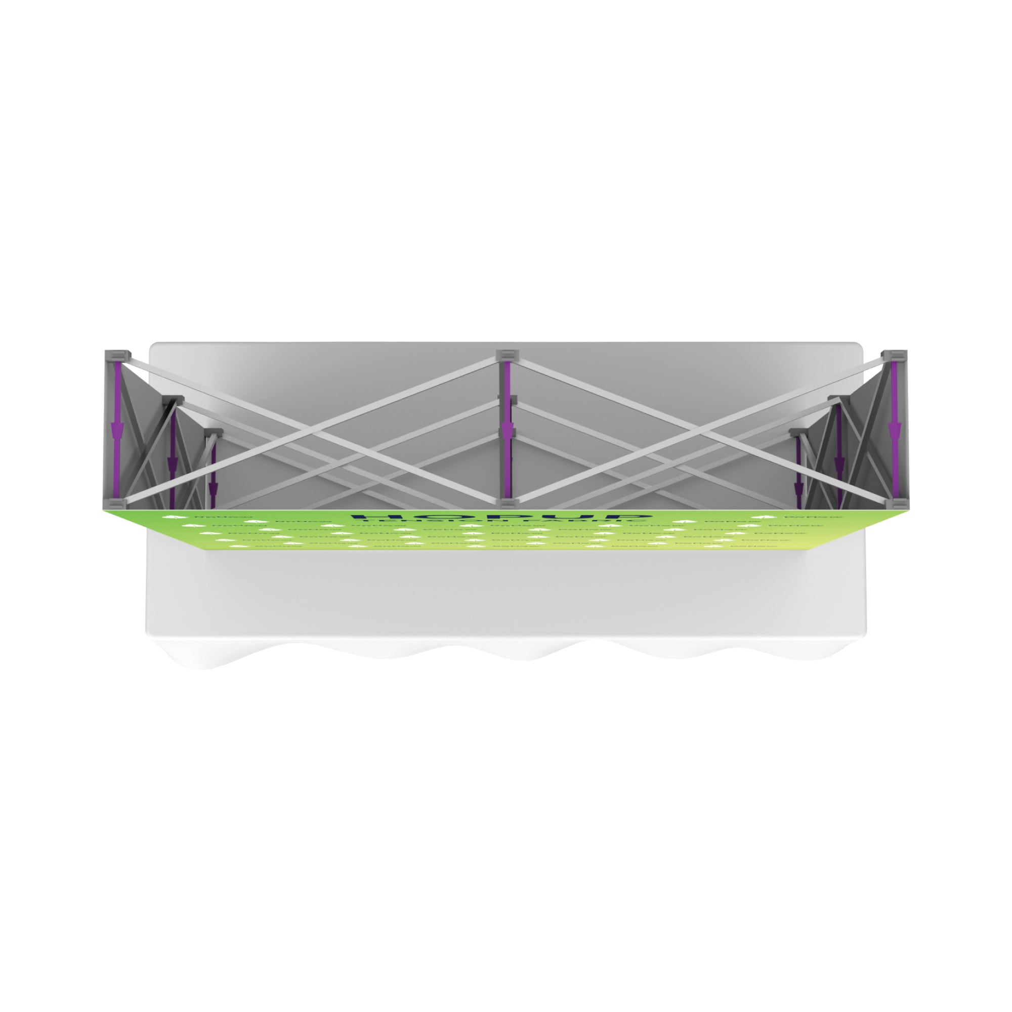 Hopup 5ft Straight Square Tabletop Tension Fabric Display