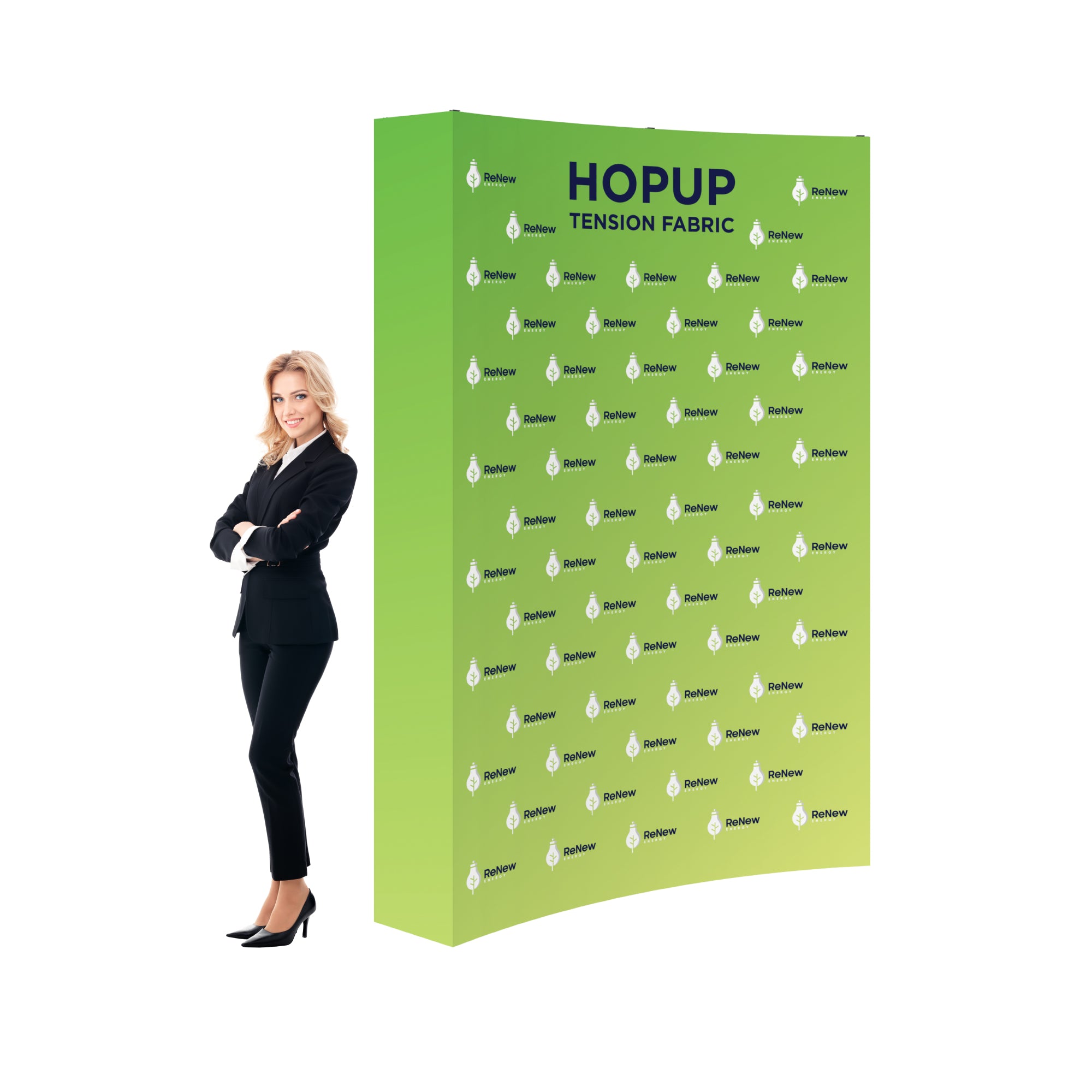 Hopup 5.5ft Curved Full Height Tension Fabric Display