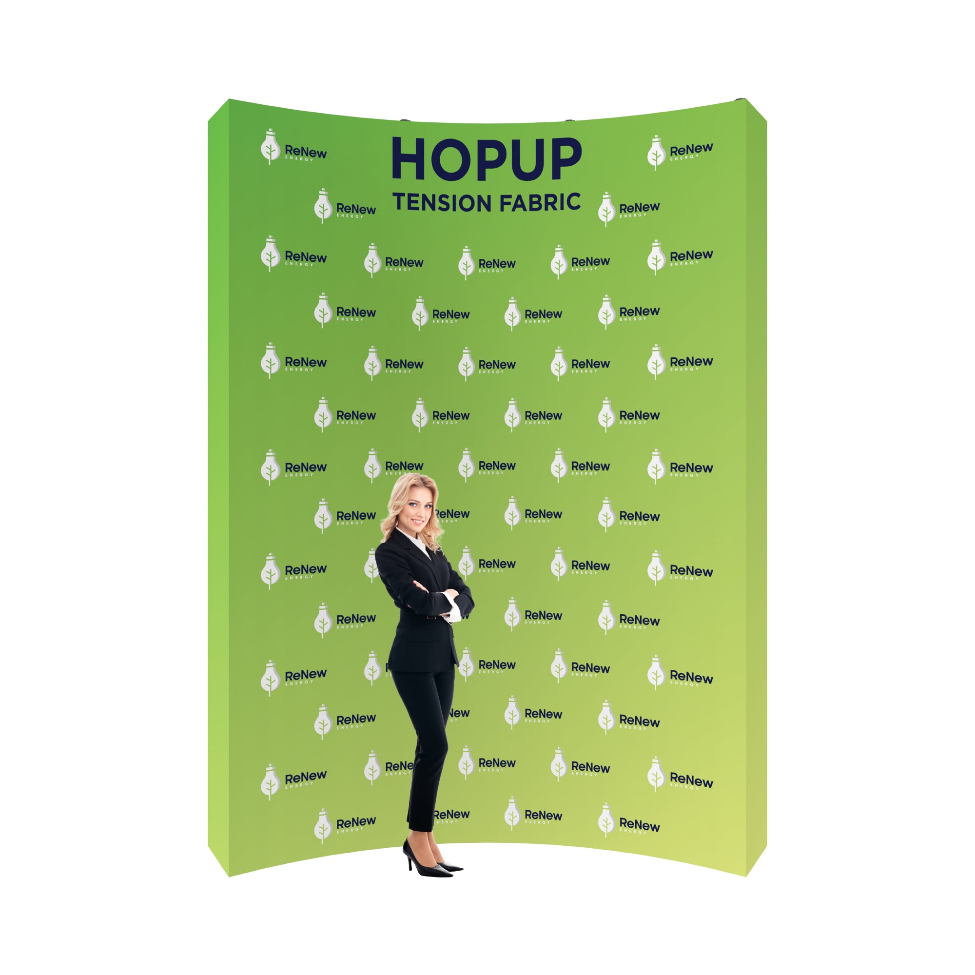 Hopup 8ft Curved Extra Tall Tension Fabric Display