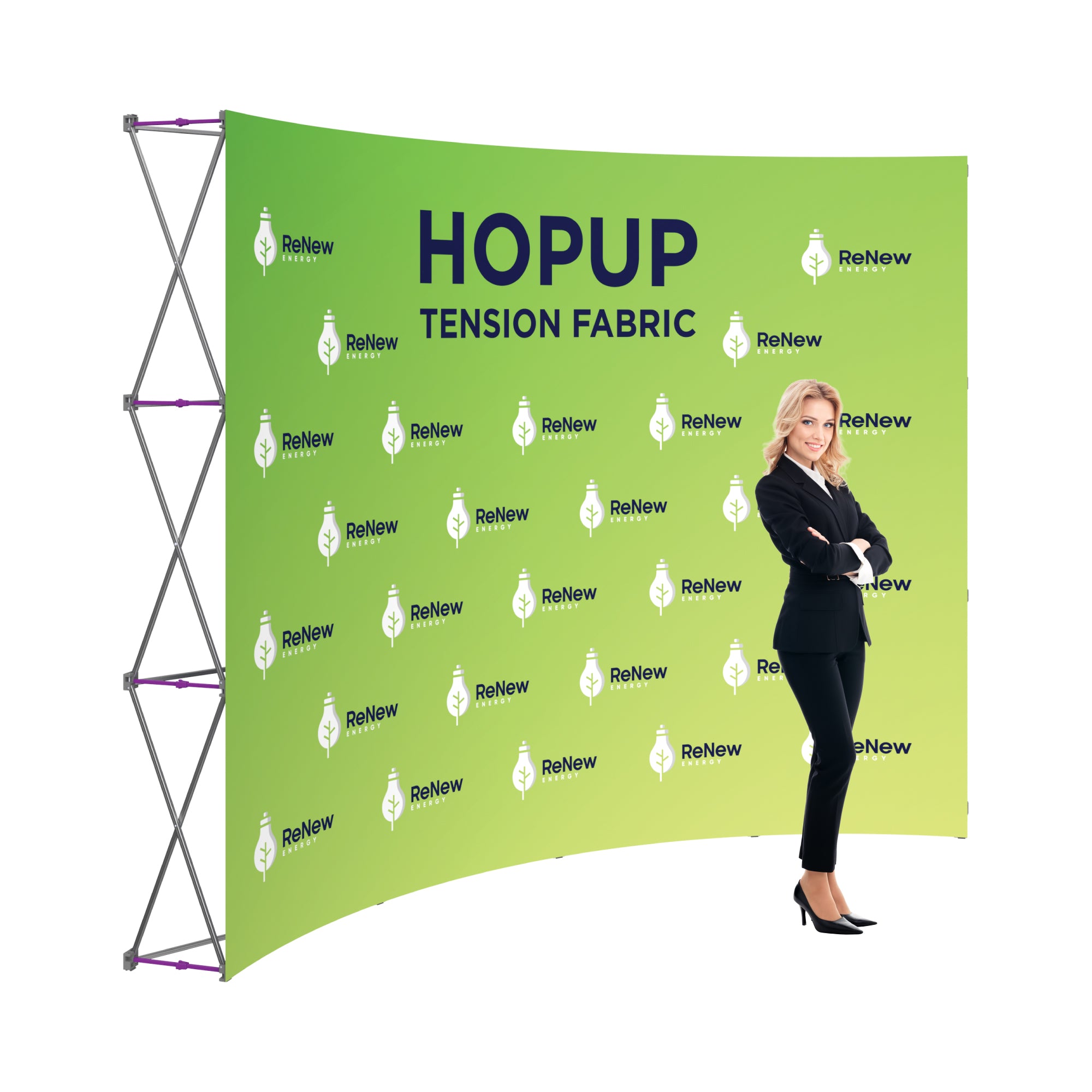 Hopup 10ft Curved Full Height Tension Fabric Display