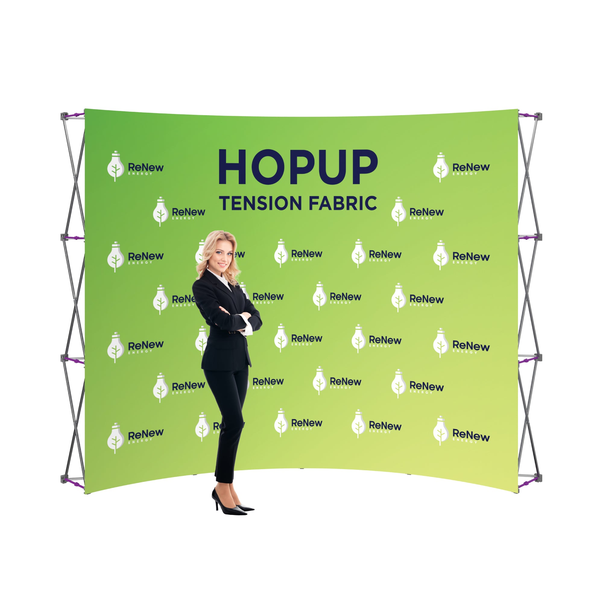 Hopup 10ft Curved Full Height Tension Fabric Display