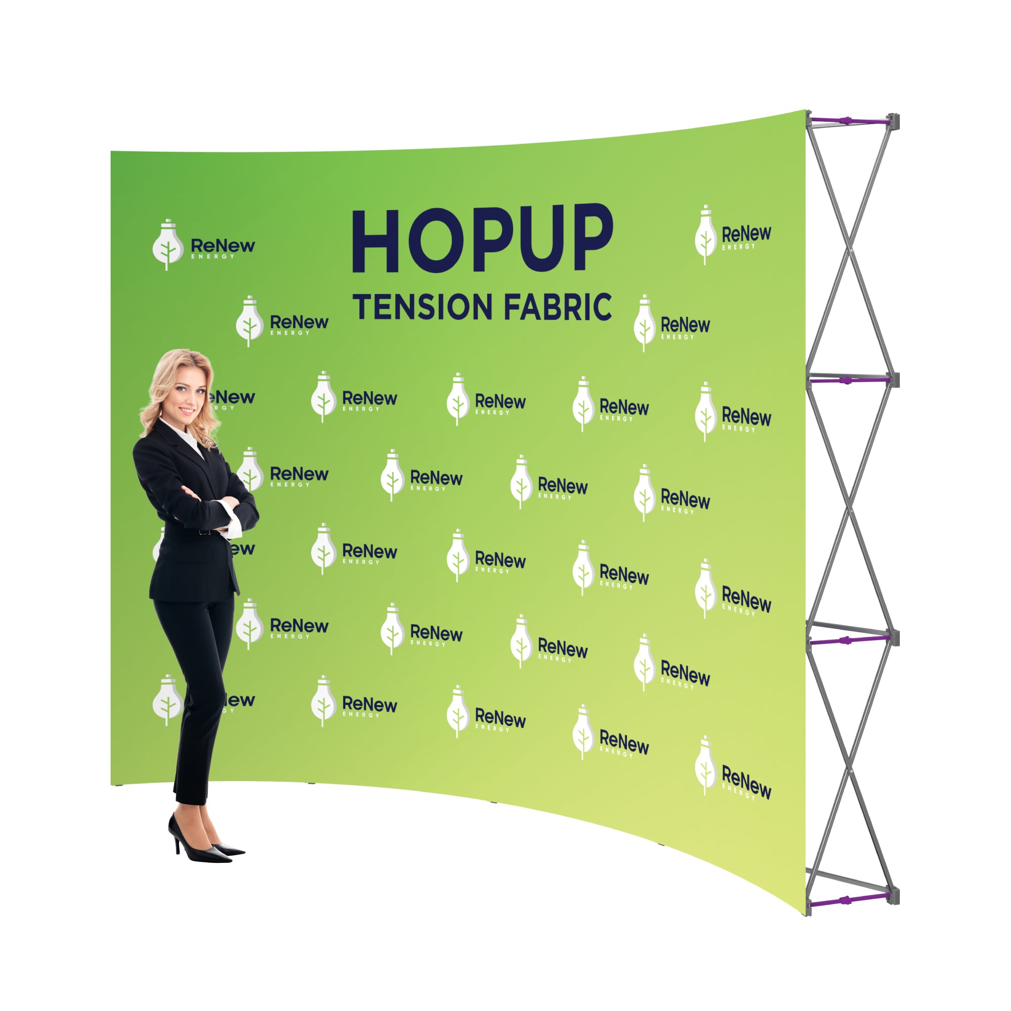 Hopup 10ft Curved Full Height Tension Fabric Display