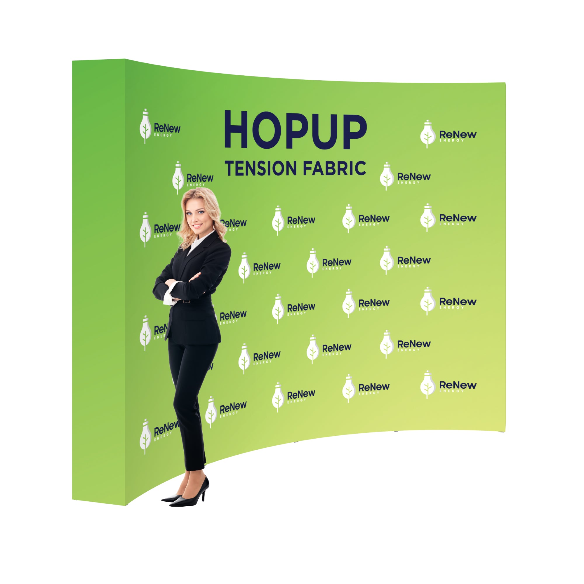 Hopup 10ft Curved Full Height Tension Fabric Display