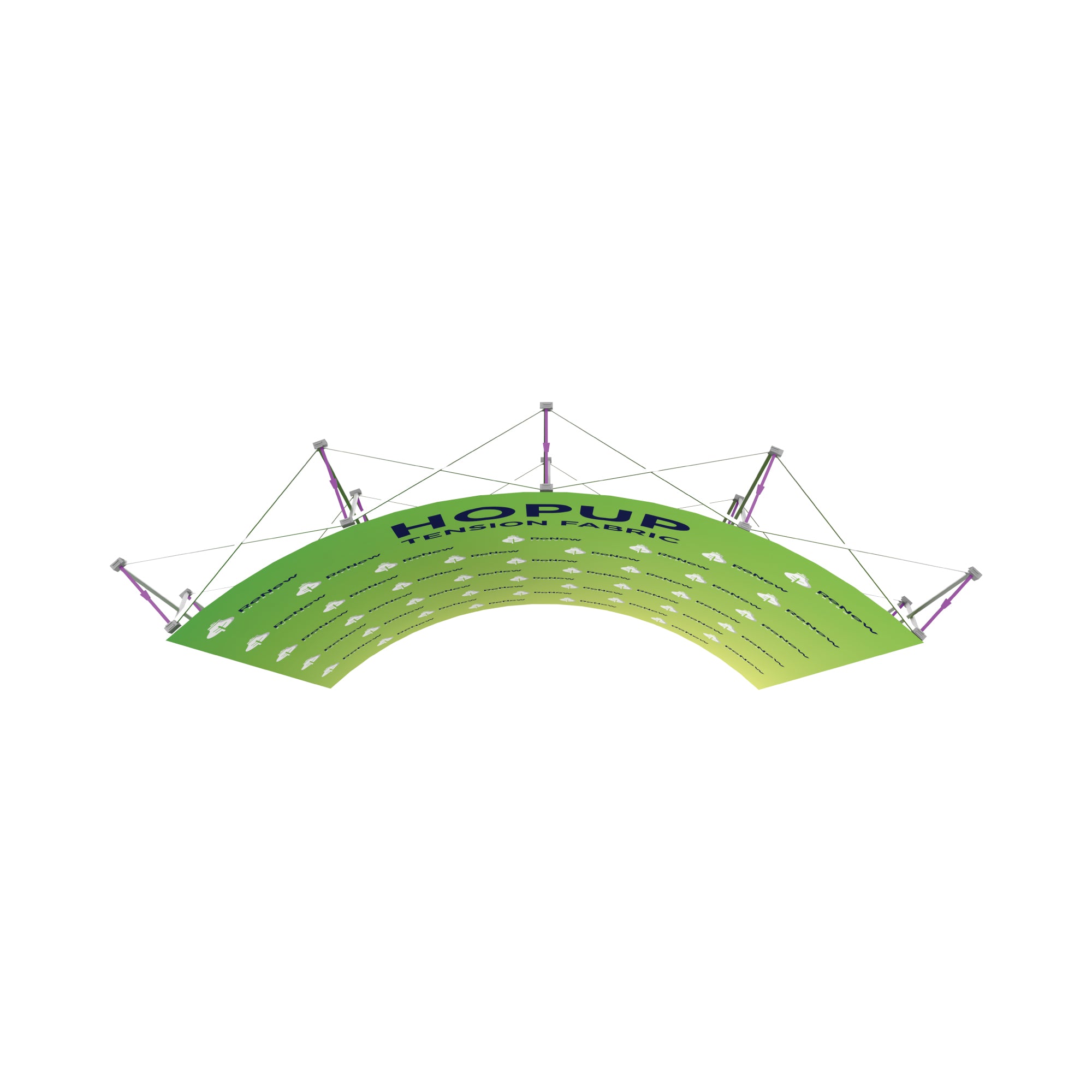 Hopup 10ft Curved Extra Tall Tension Fabric Display