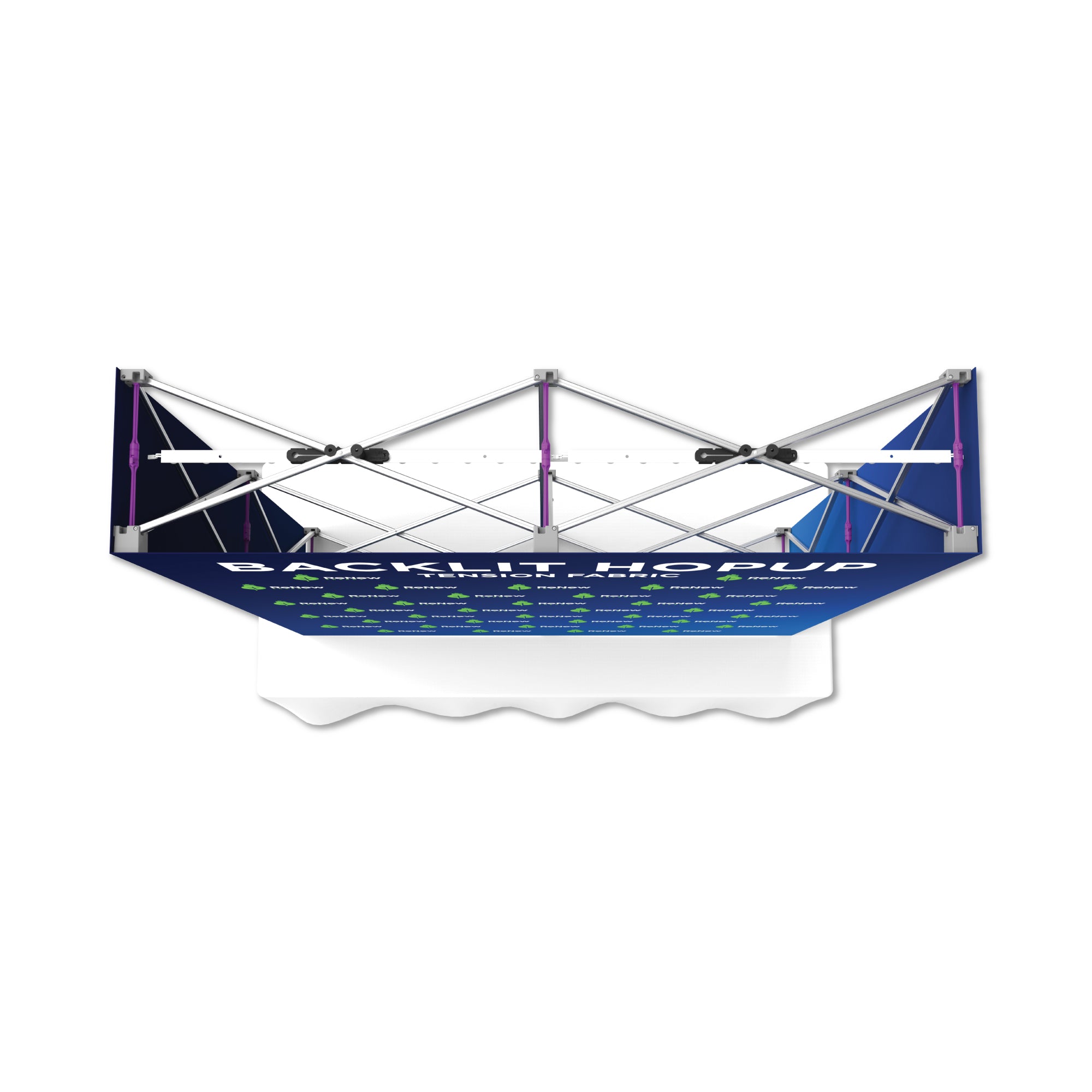 Hopup 5ft Backlit Straight Tabletop Tension Fabric Display