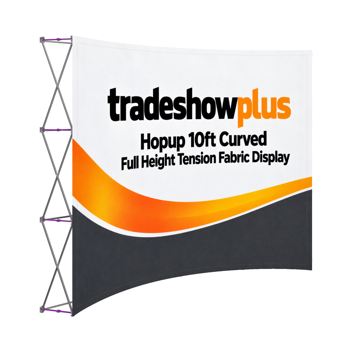 Hopup 10ft Curved Full Height Tension Fabric Display