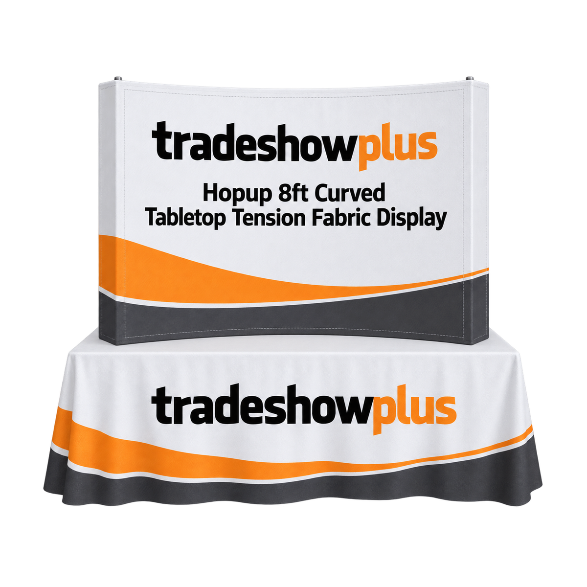Hopup 8ft Curved Tabletop Tension Fabric Display