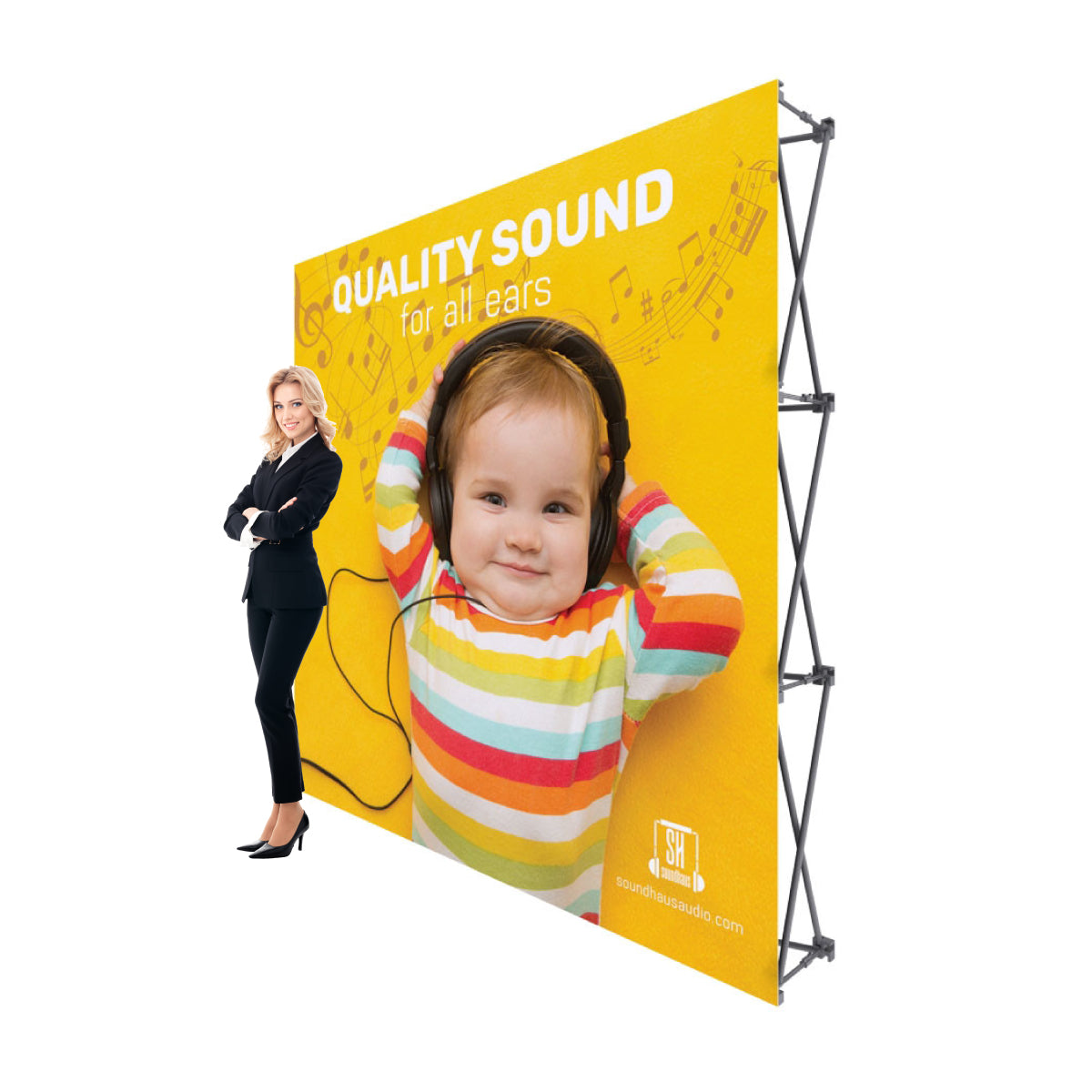 One Choice 8ft Fabric Pop Up Display