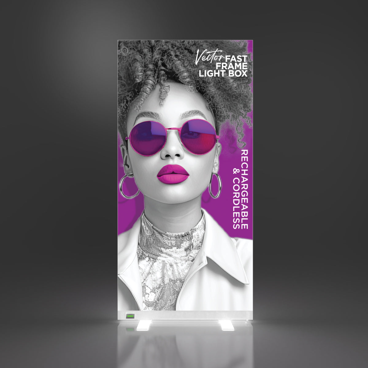 Vector Fast Frame Rechargeable Light Box (36in x 76in)