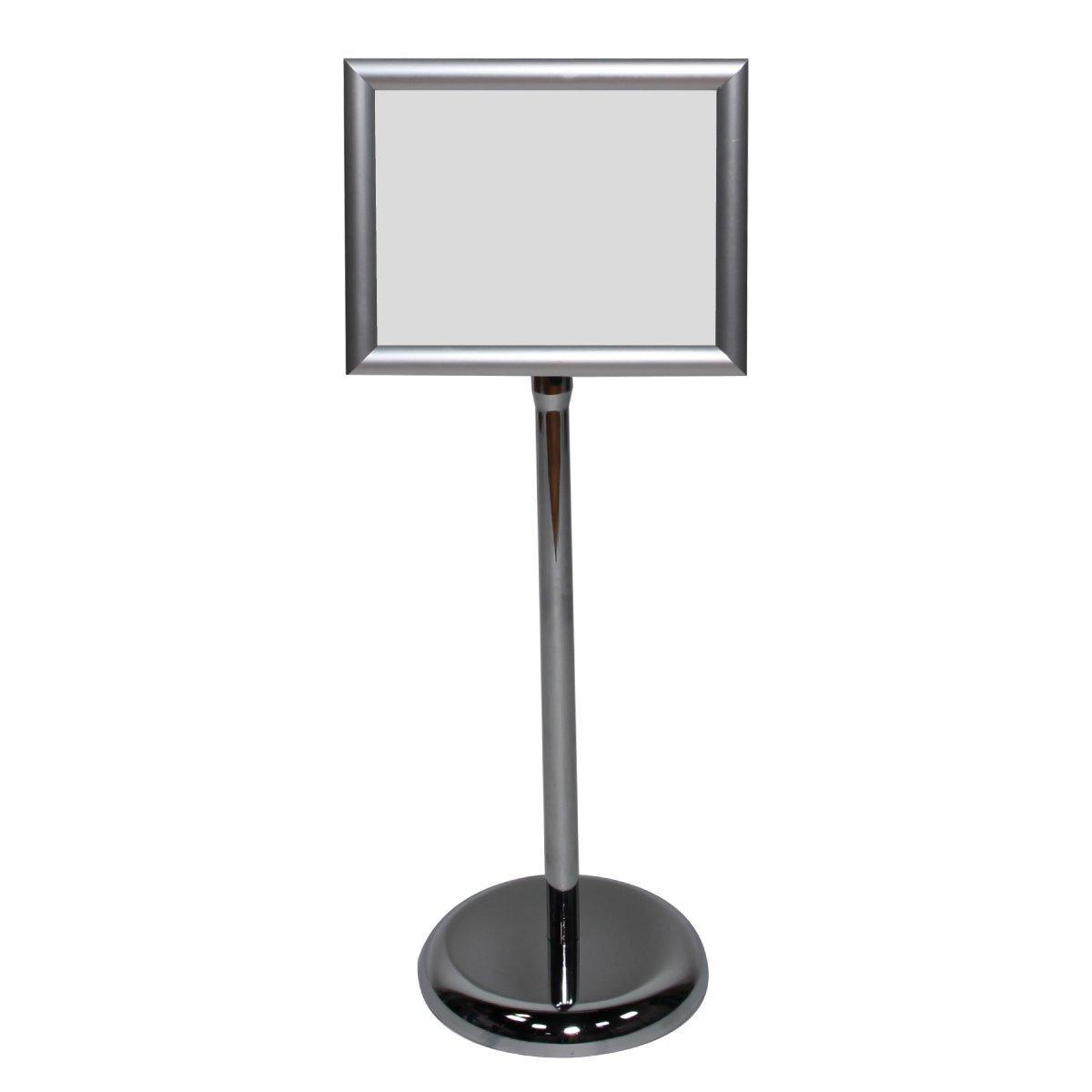 Freestanding sign holder with rectangular frame for trade shows and special event displays