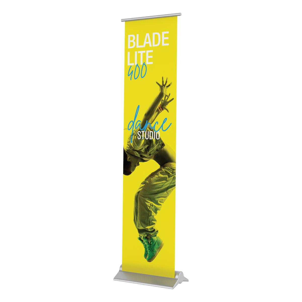 Blade Lite 400 retractable banner stand displaying dance studio advertisement for trade shows and events