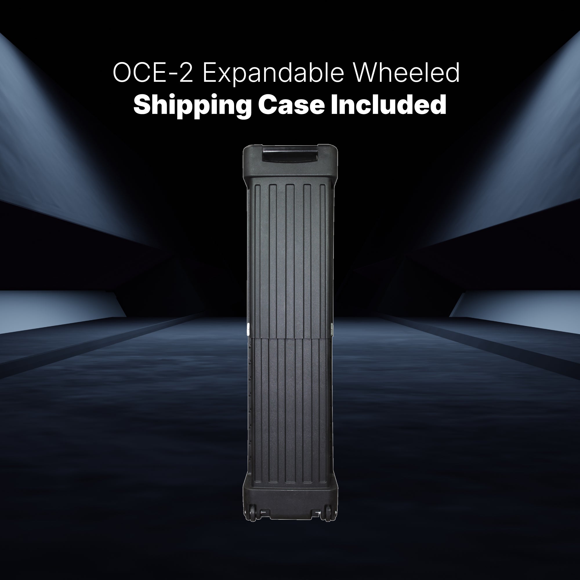 Expandable wheeled shipping case for trade shows exhibitions and special event transport