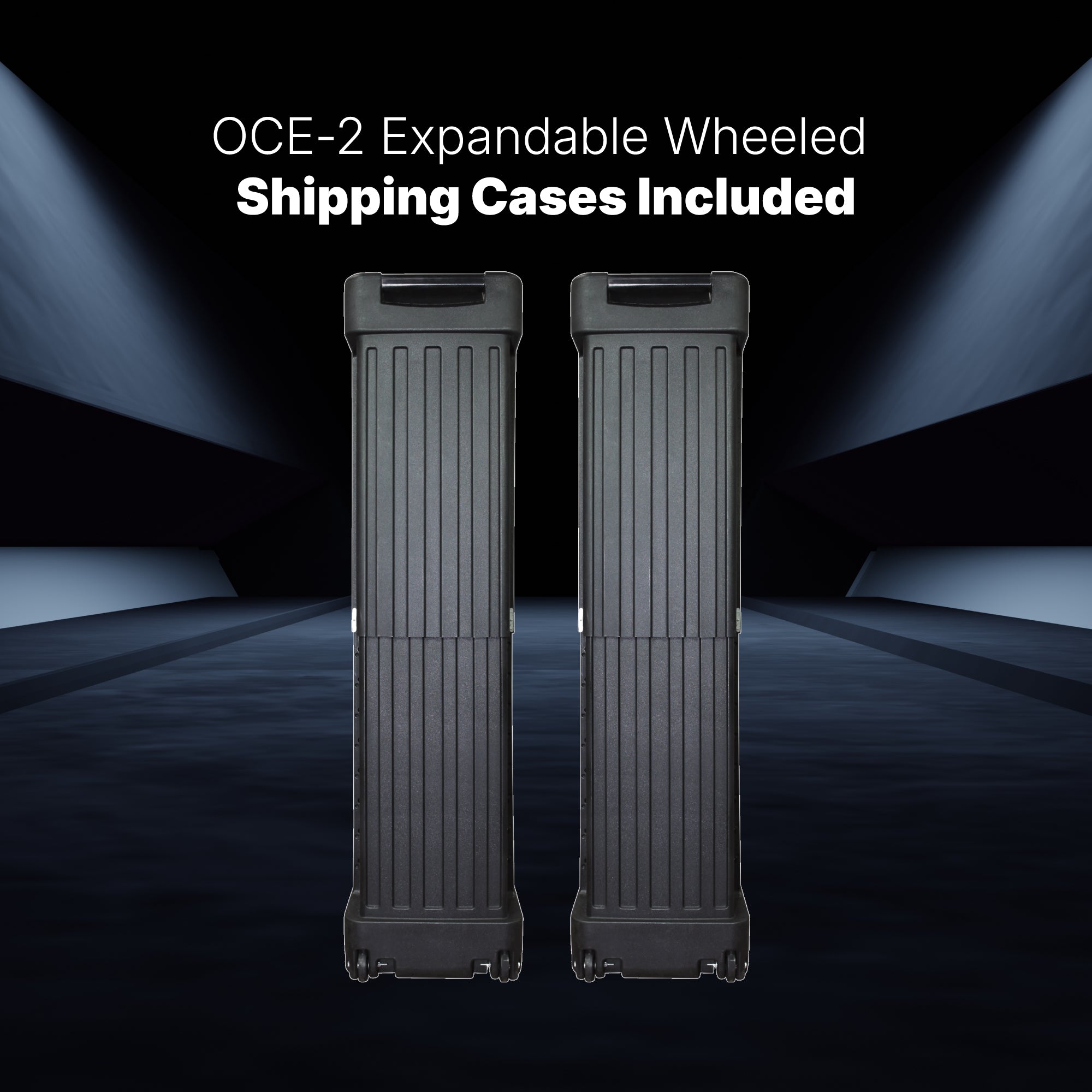 Expandable wheeled shipping cases ideal for trade shows, exhibitions, and special event transport