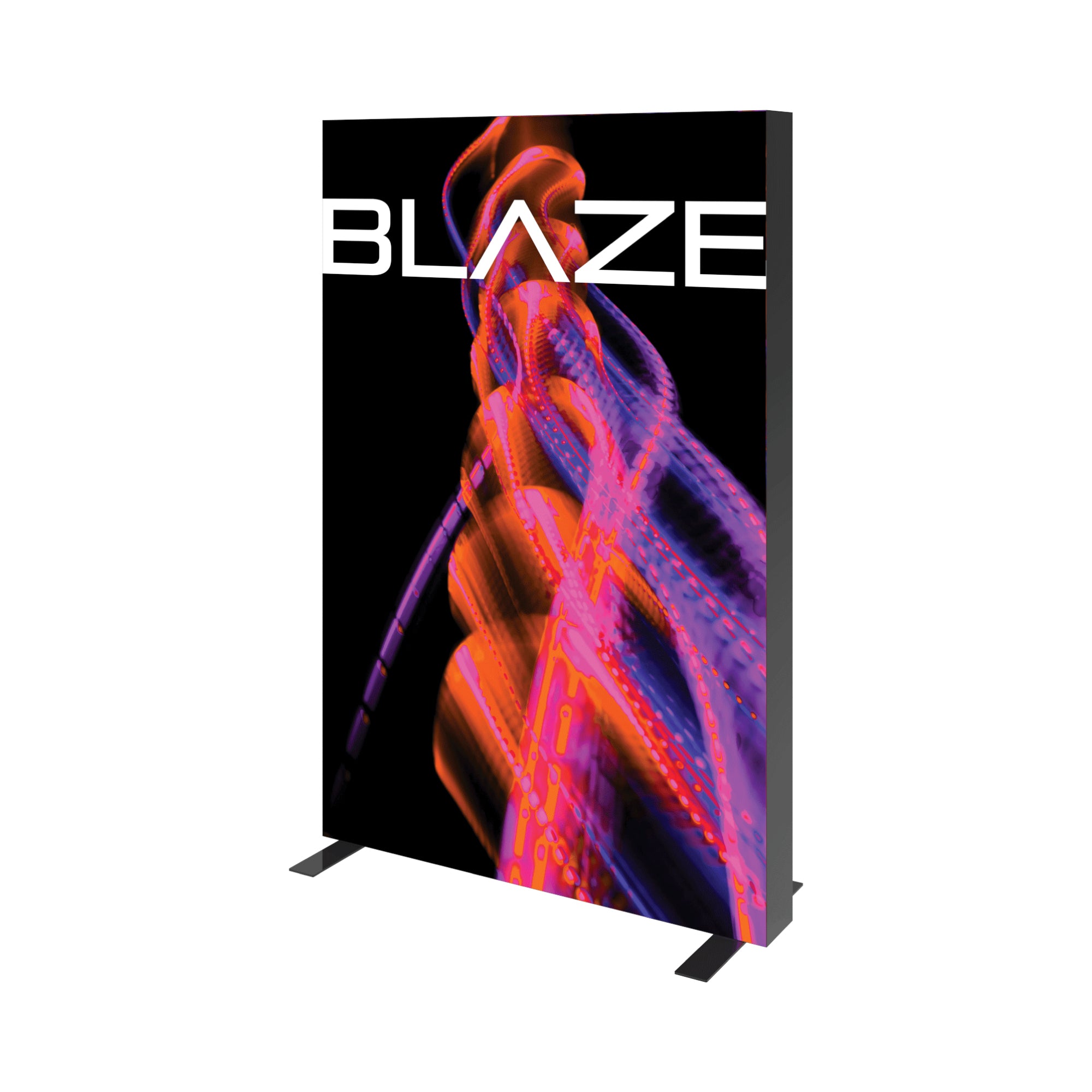 Freestanding light box display with dynamic graphic for trade shows and special event branding