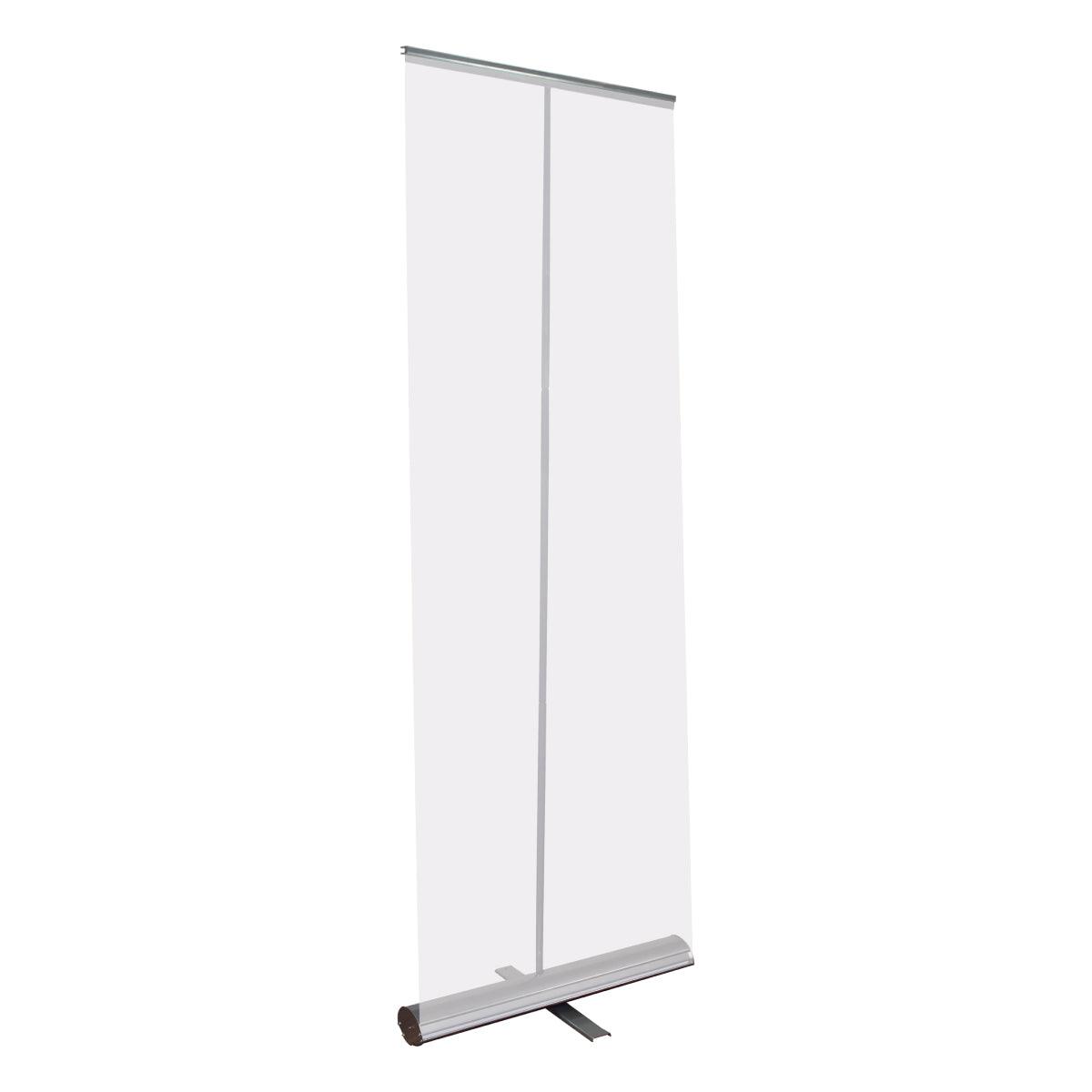 Retractable banner stand display with aluminum base for trade shows and exhibitions