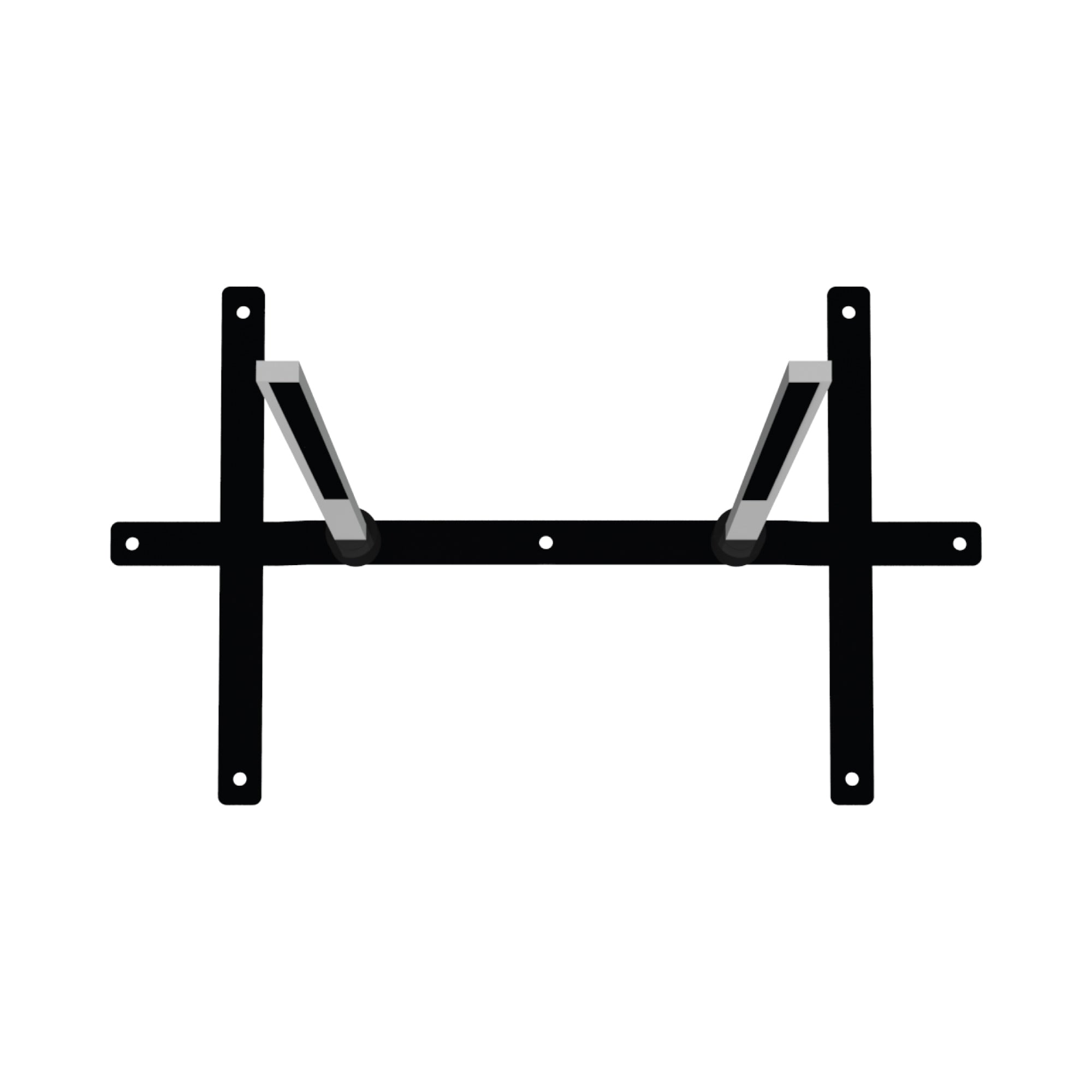 Metal wall mount bracket with angled arms for securing trade show displays and exhibition panels