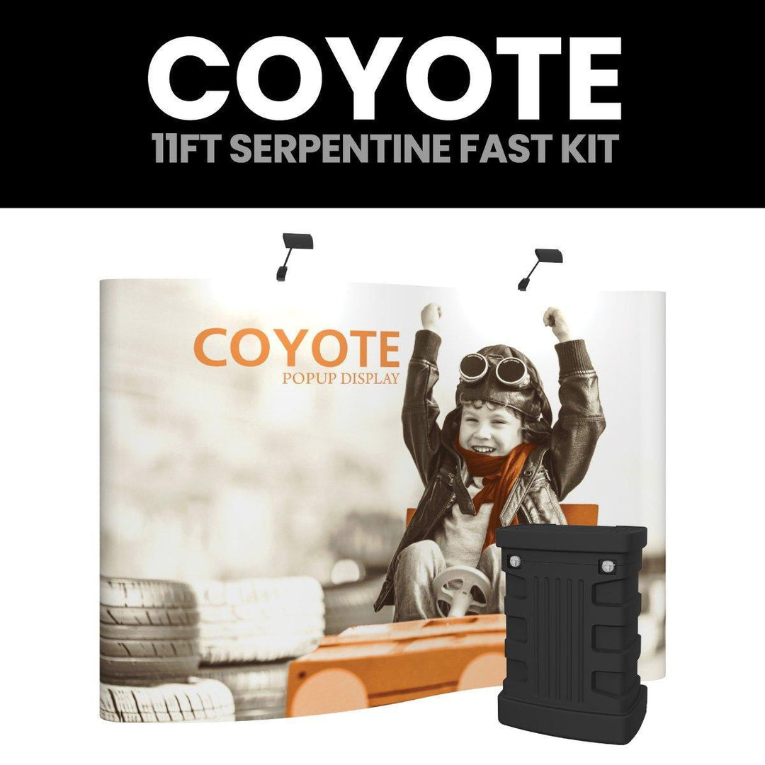 Coyote 11ft Serpentine Mural Fast Kit - TradeShowPlus