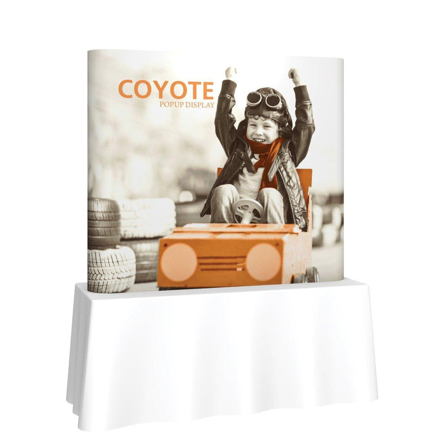 Coyote 6ft Straight Mural Tabletop Display - TradeShowPlus