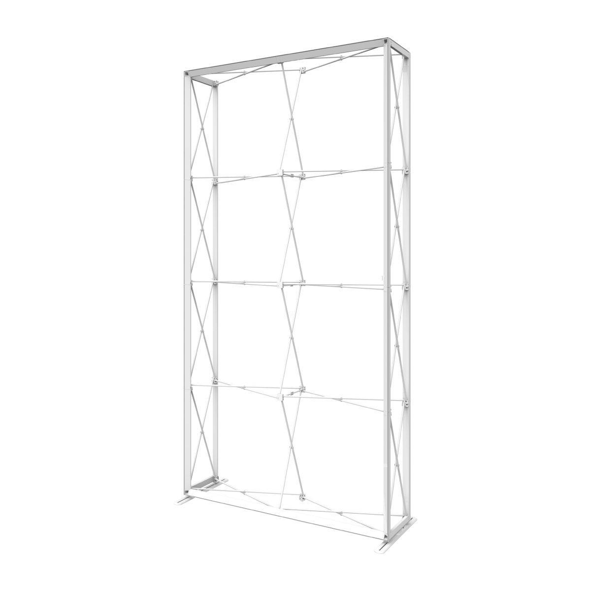Tall collapsible frame structure for trade shows, exhibitions, and special events display