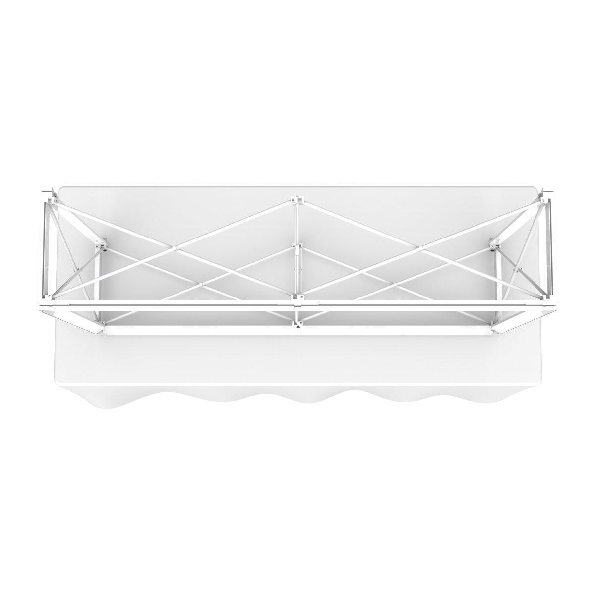 Tabletop display frame designed for quick setup at trade shows, exhibitions, and events