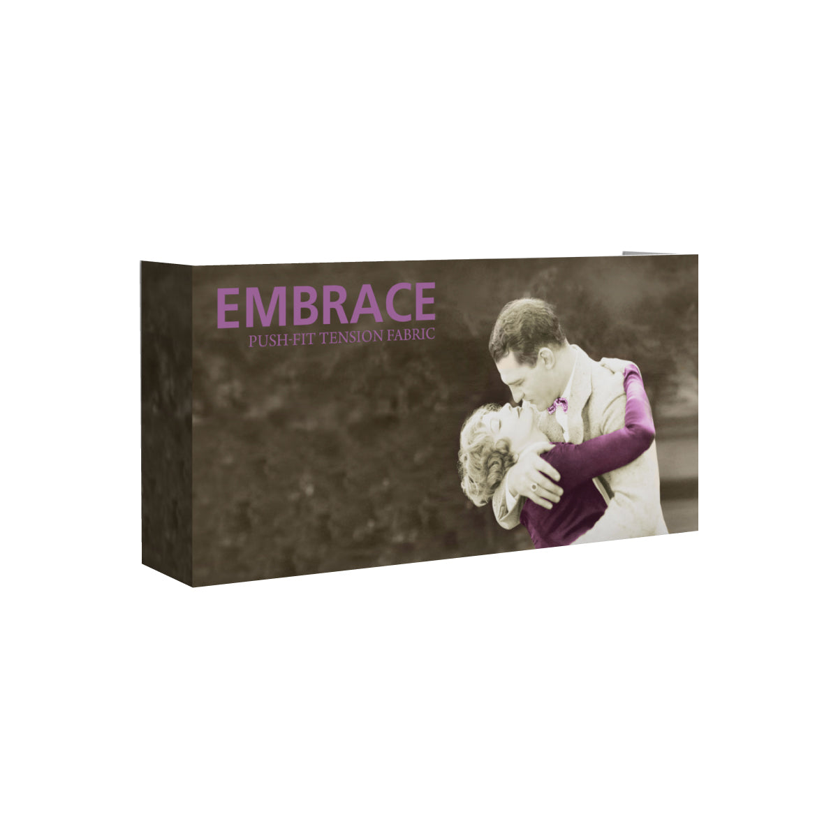 5ft tabletop fabric display with vintage embrace image for trade shows and exhibitions