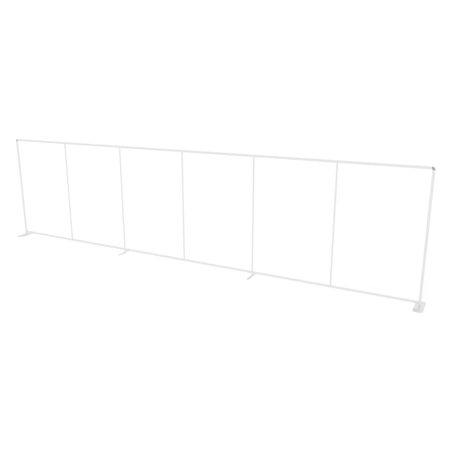 Long straight metal frame display stand for trade shows and exhibitions