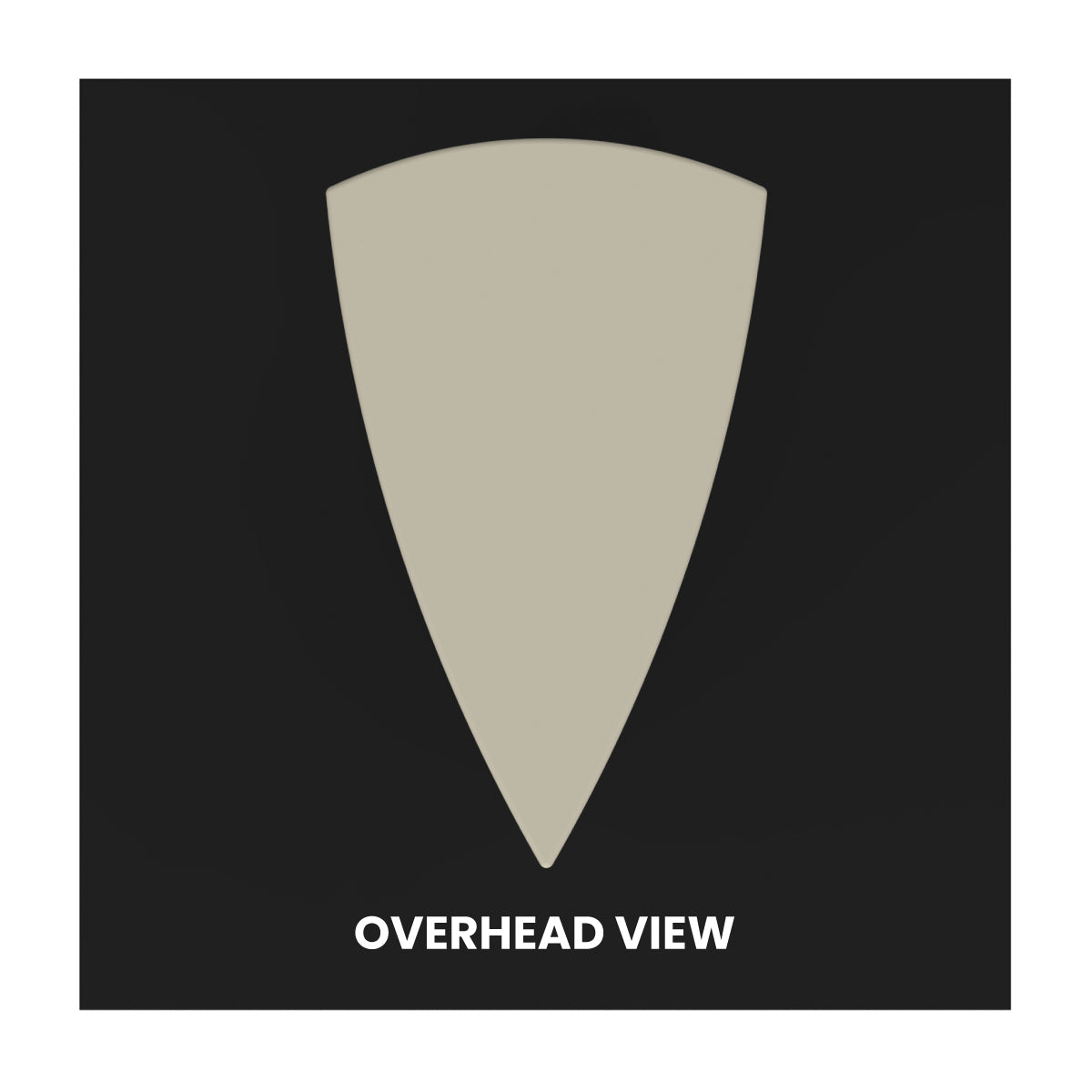 Overhead view of a shield-shaped trade show tower for exhibitions and special events