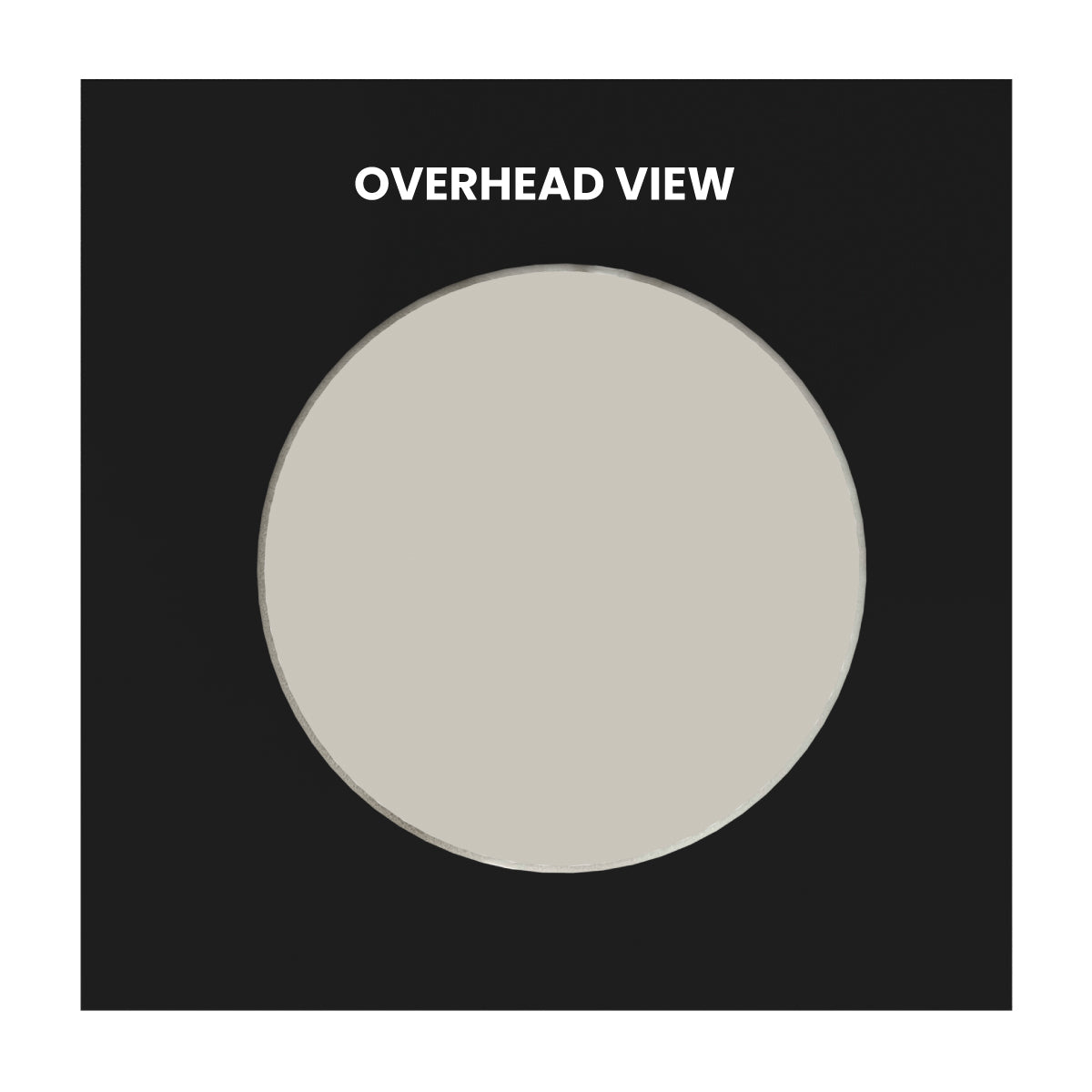 Overhead view of a large cylindrical tower display designed for trade shows and special events