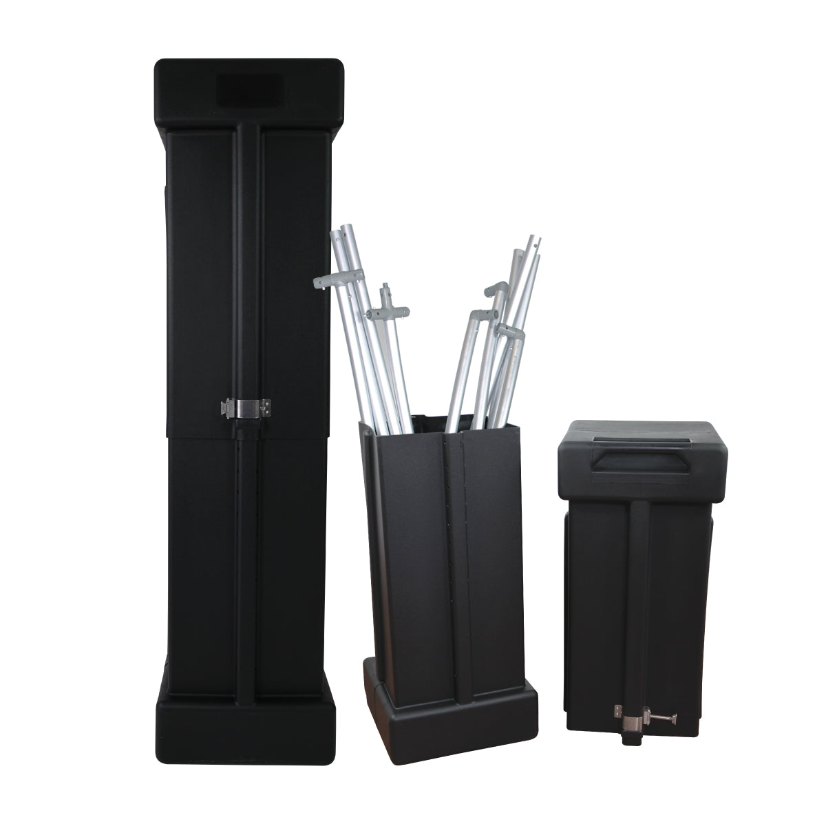 Trade show display frame packed in hard protective cases for exhibitions and special events