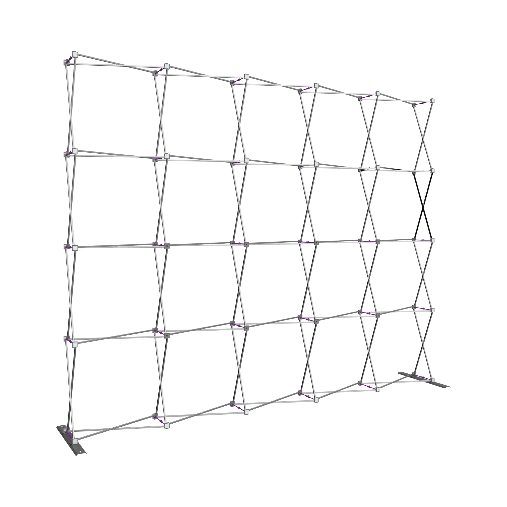 Expandable trade show display frame for exhibitions and special event branding