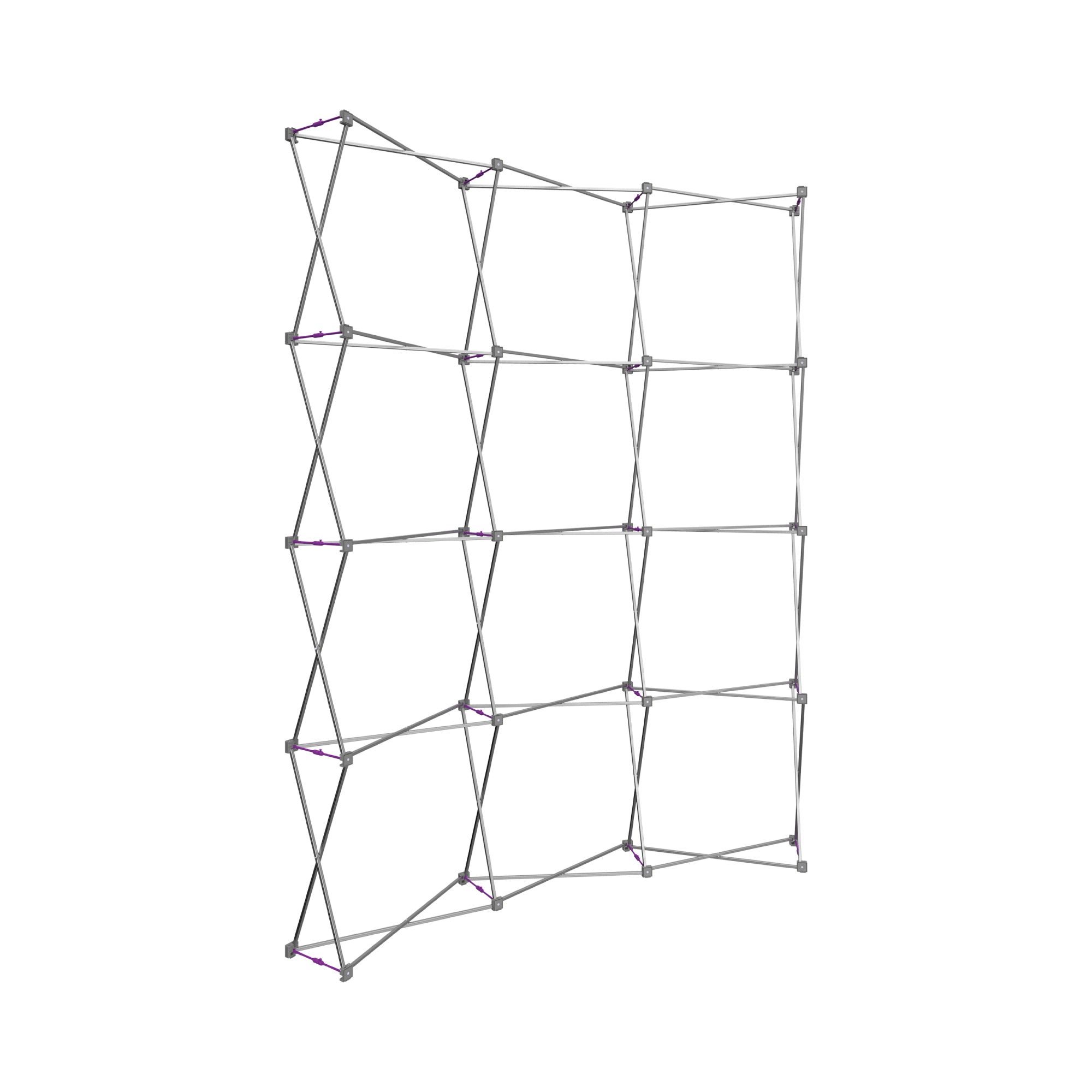 Collapsible pop-up display frame ideal for trade shows, exhibitions, and special event backdrops