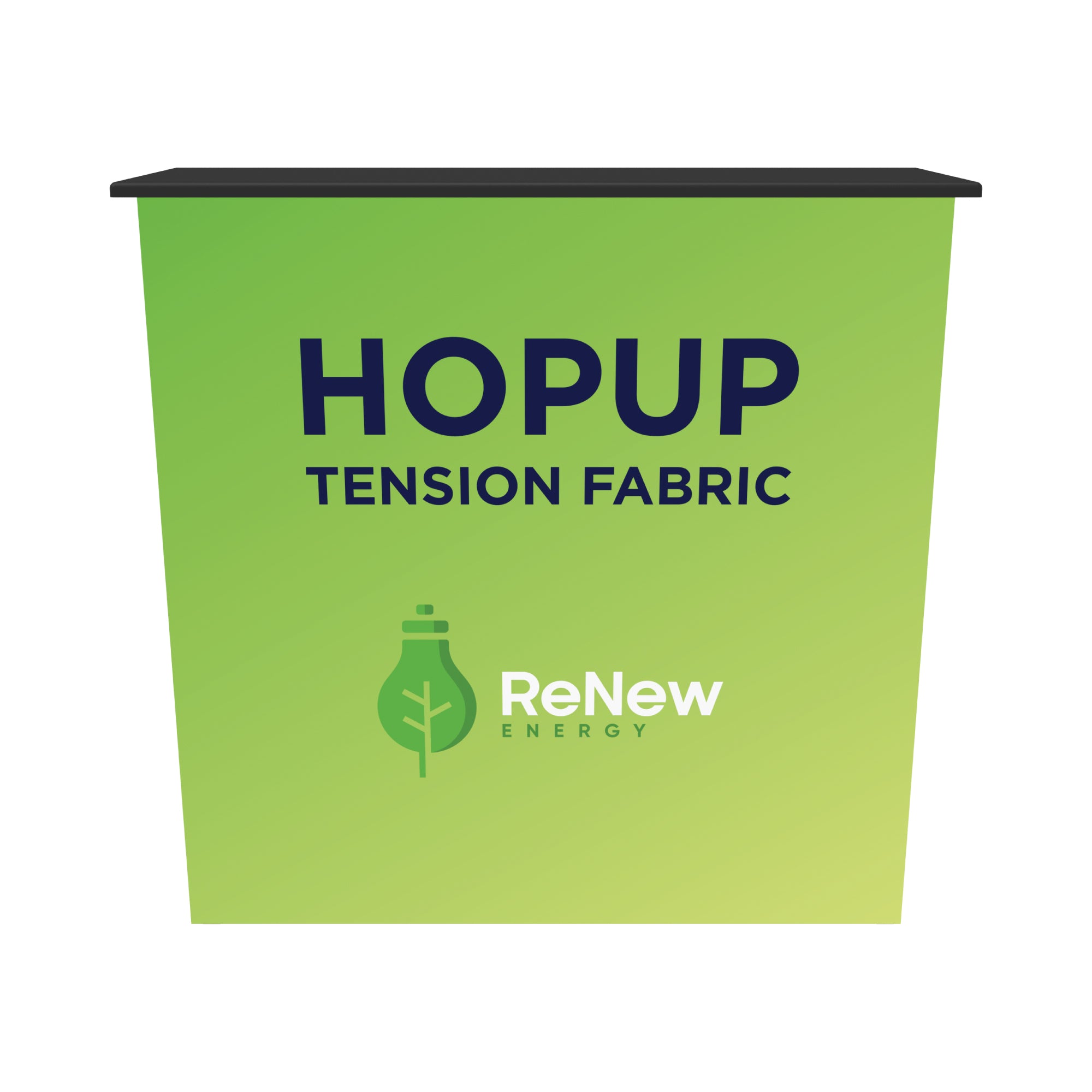 Portable tension fabric pop-up counter for trade shows and exhibitions with custom branding