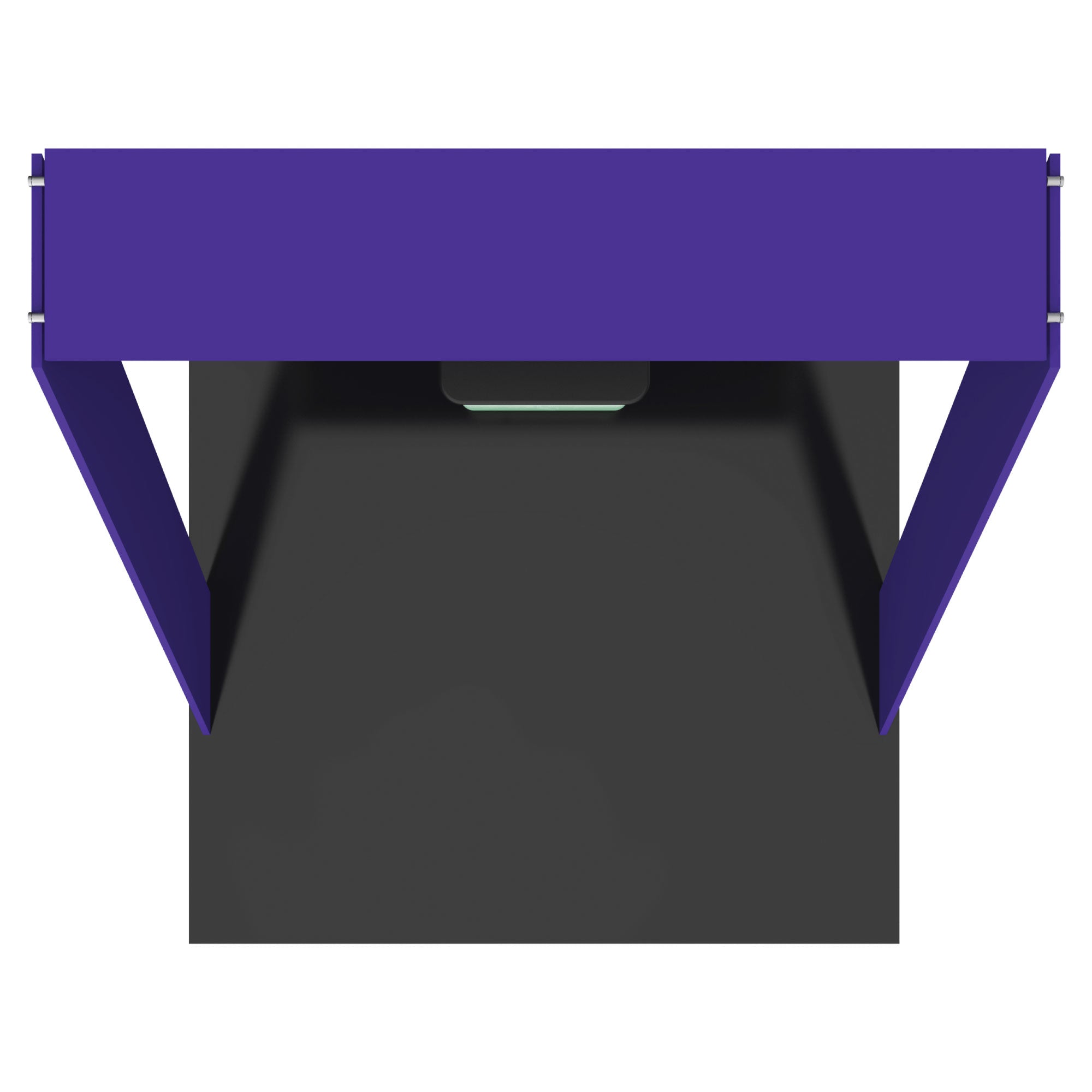 Modular trade show booth with overhead display and open entrance for exhibitions and special events