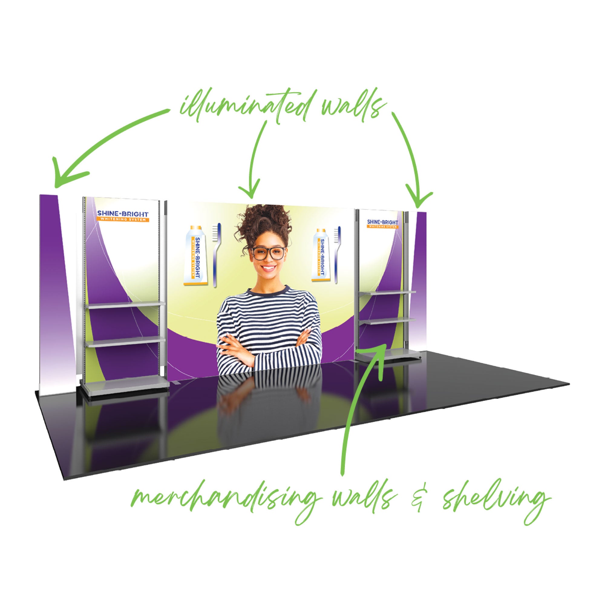 Hybrid Pro 20ft Backlit Modular Backwall Kit 36