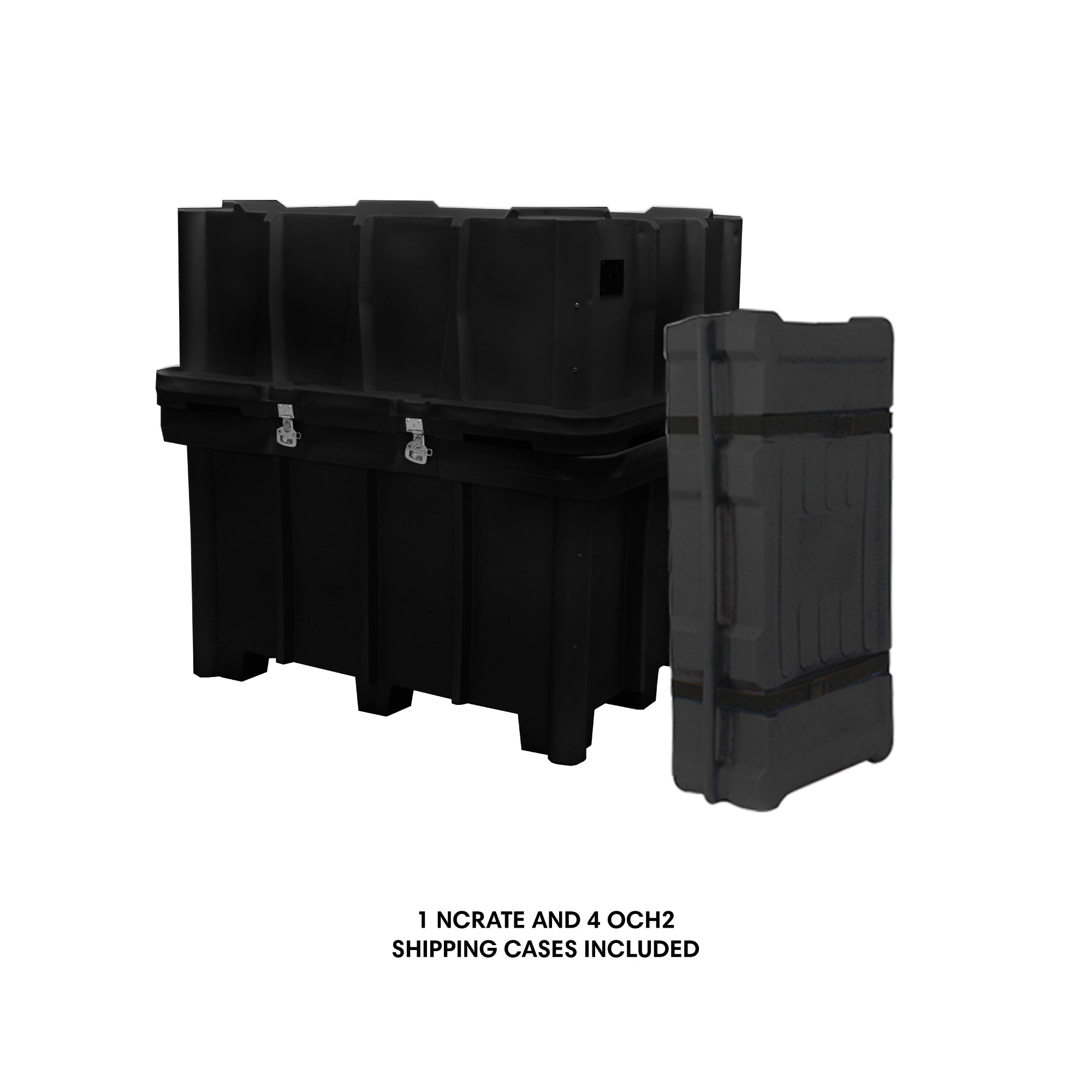 Heavy-duty shipping cases ideal for trade shows, exhibitions, and special event equipment transport