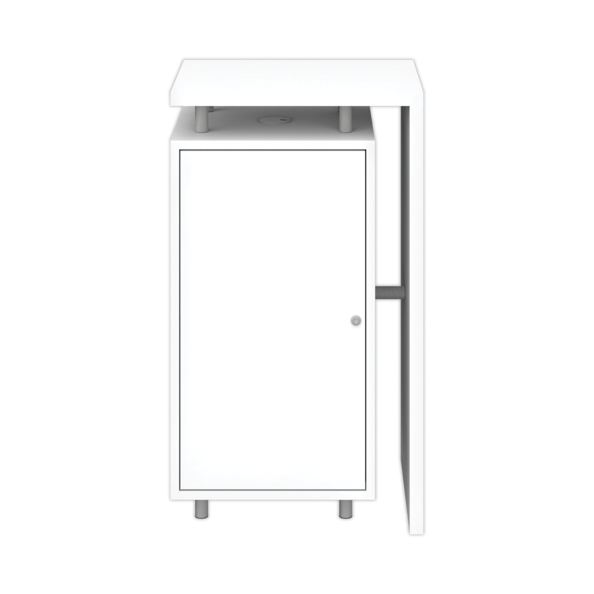 Modular counter with storage cabinet ideal for trade shows, exhibitions, and special event displays